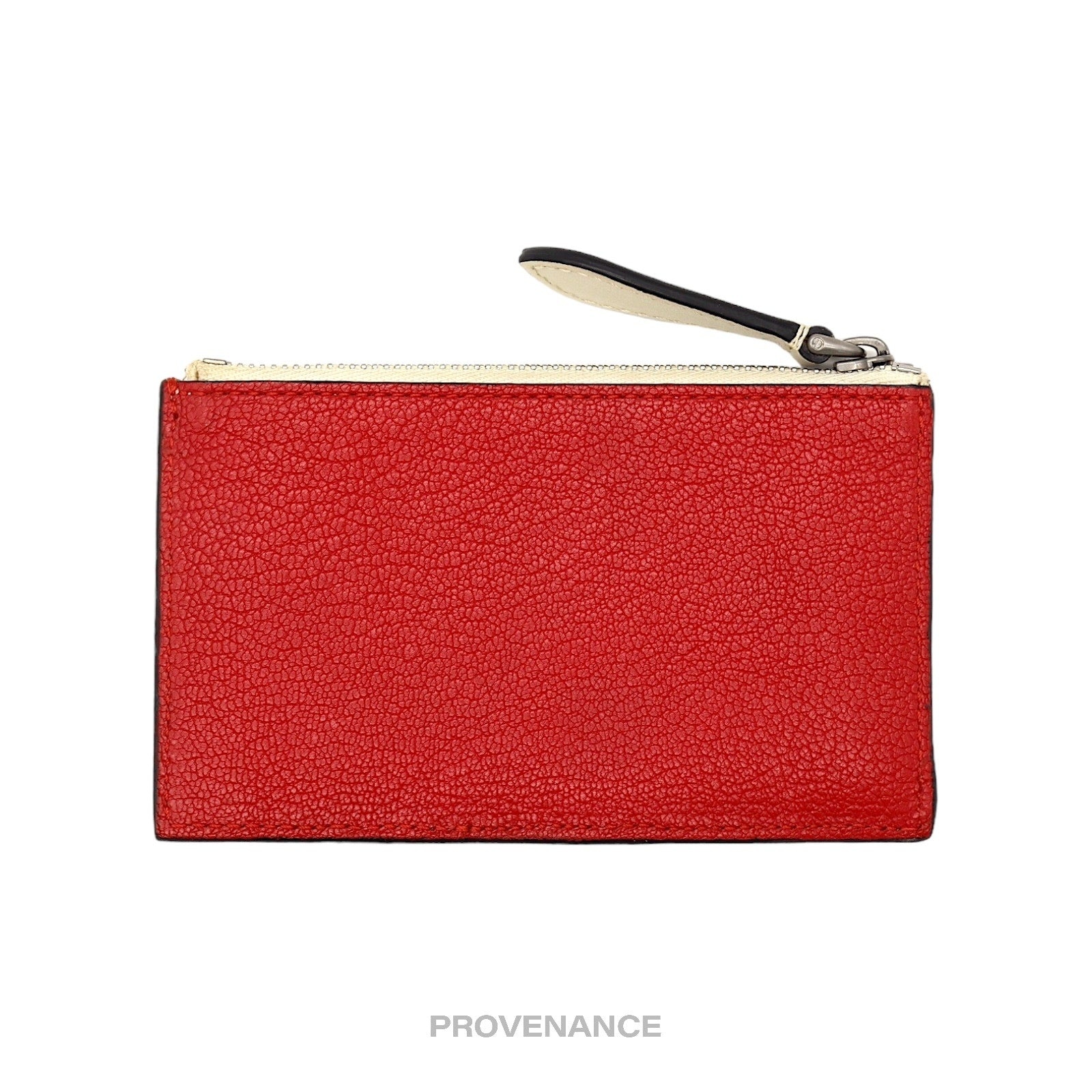 Burberry Two Tone Zip Card Wallet - Red/White - 3