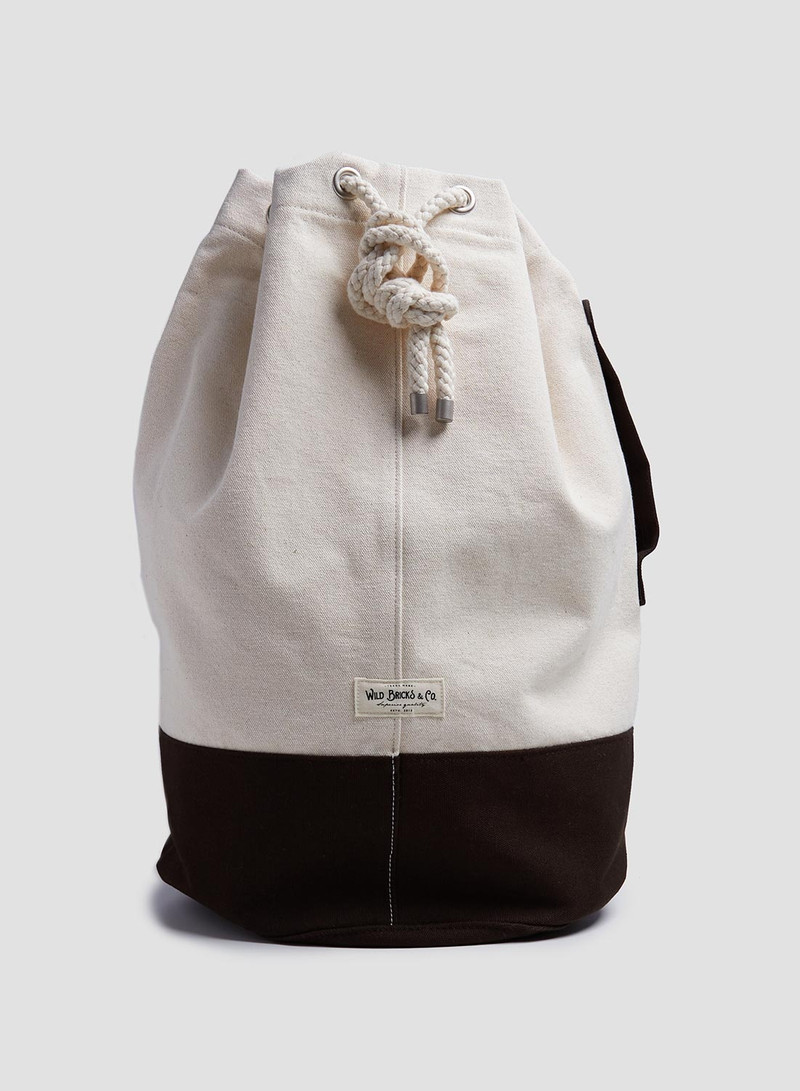Wild Bricks Canvas Duffle Bag Brown 1