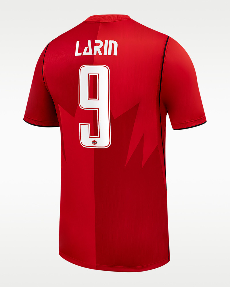 Cyle Larin Canada Soccer 2026 Stadium Home Men's Nike Dri-FIT Soccer Jersey 1