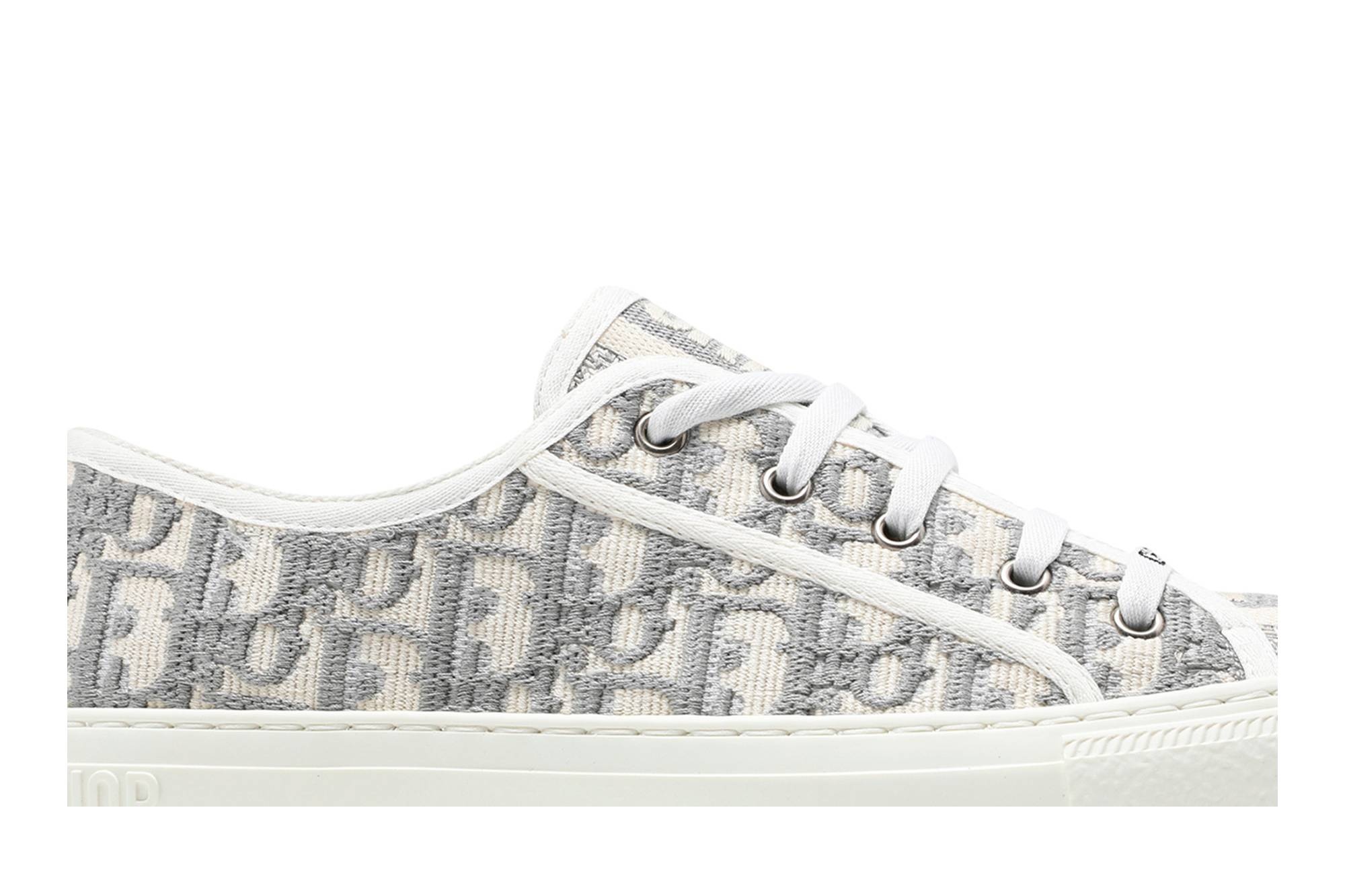 Dior Wmns Walk'N'Dior Embroidered Canvas Low 'Grey' - 2