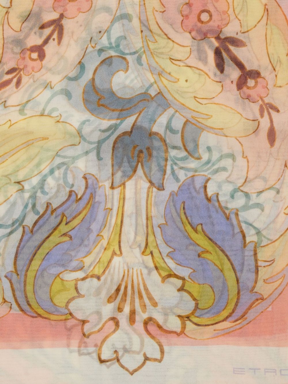 floral-print silk scarf - 3