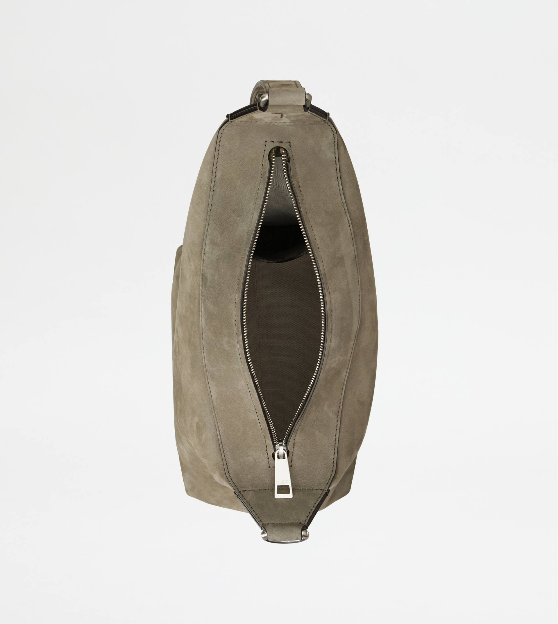TOD’S MEDA BAG IN NUBUCK SMALL - GREY - 4