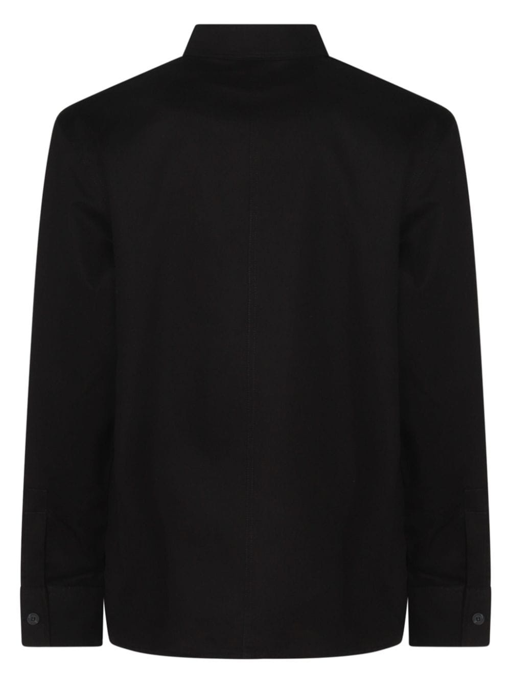logo-print shirt jacket - 2
