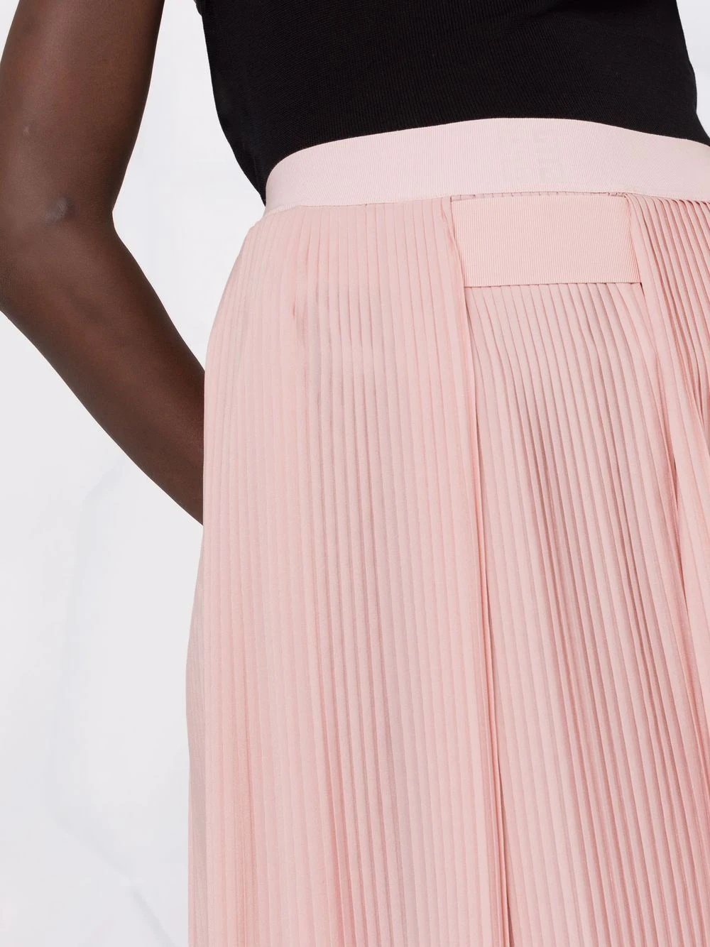 asymmetric pleated midi skirt - 5