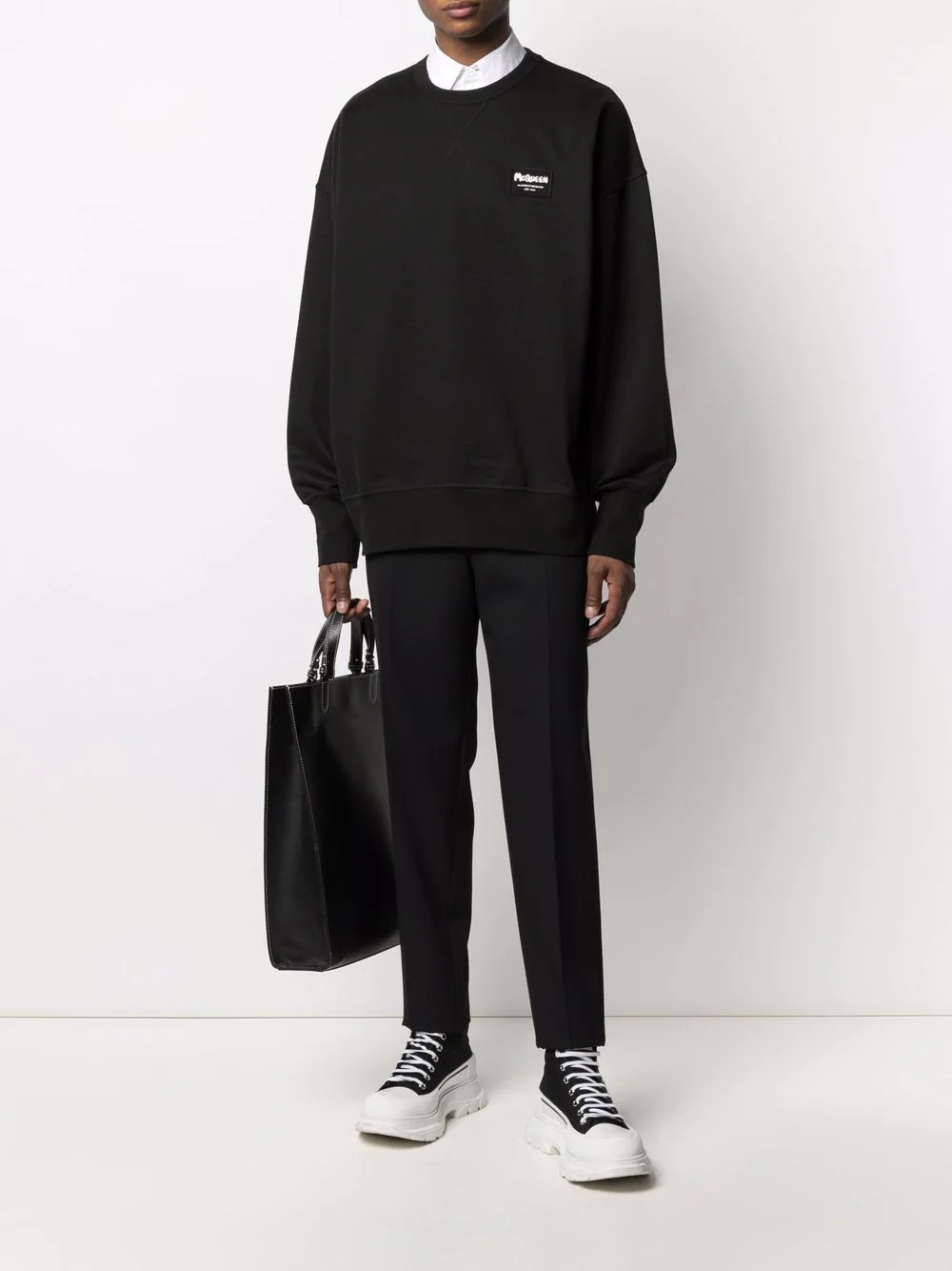 logo-patch sweatshirt - 4