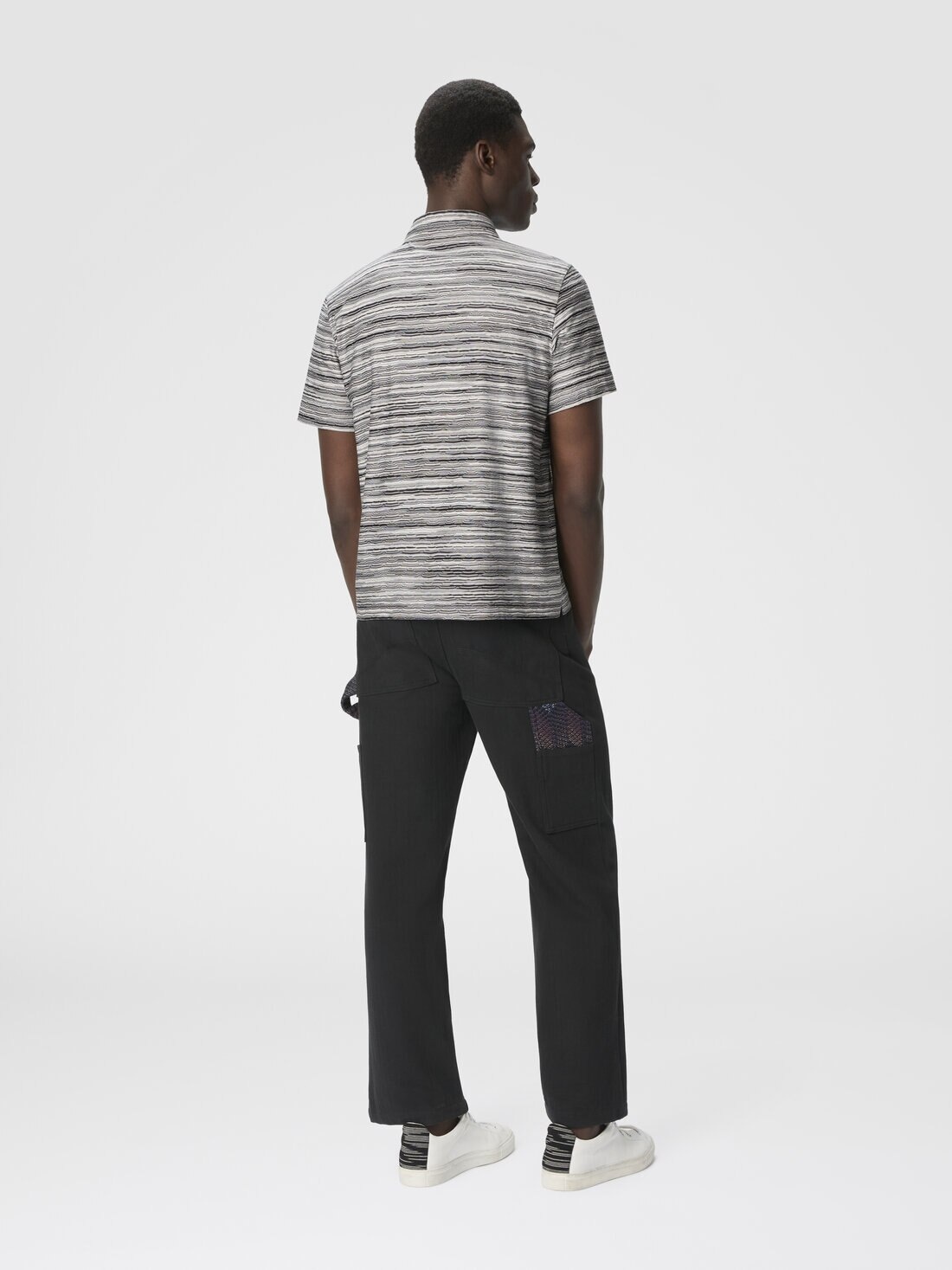 Short Sleeve Polo in Flame Jersey - 3