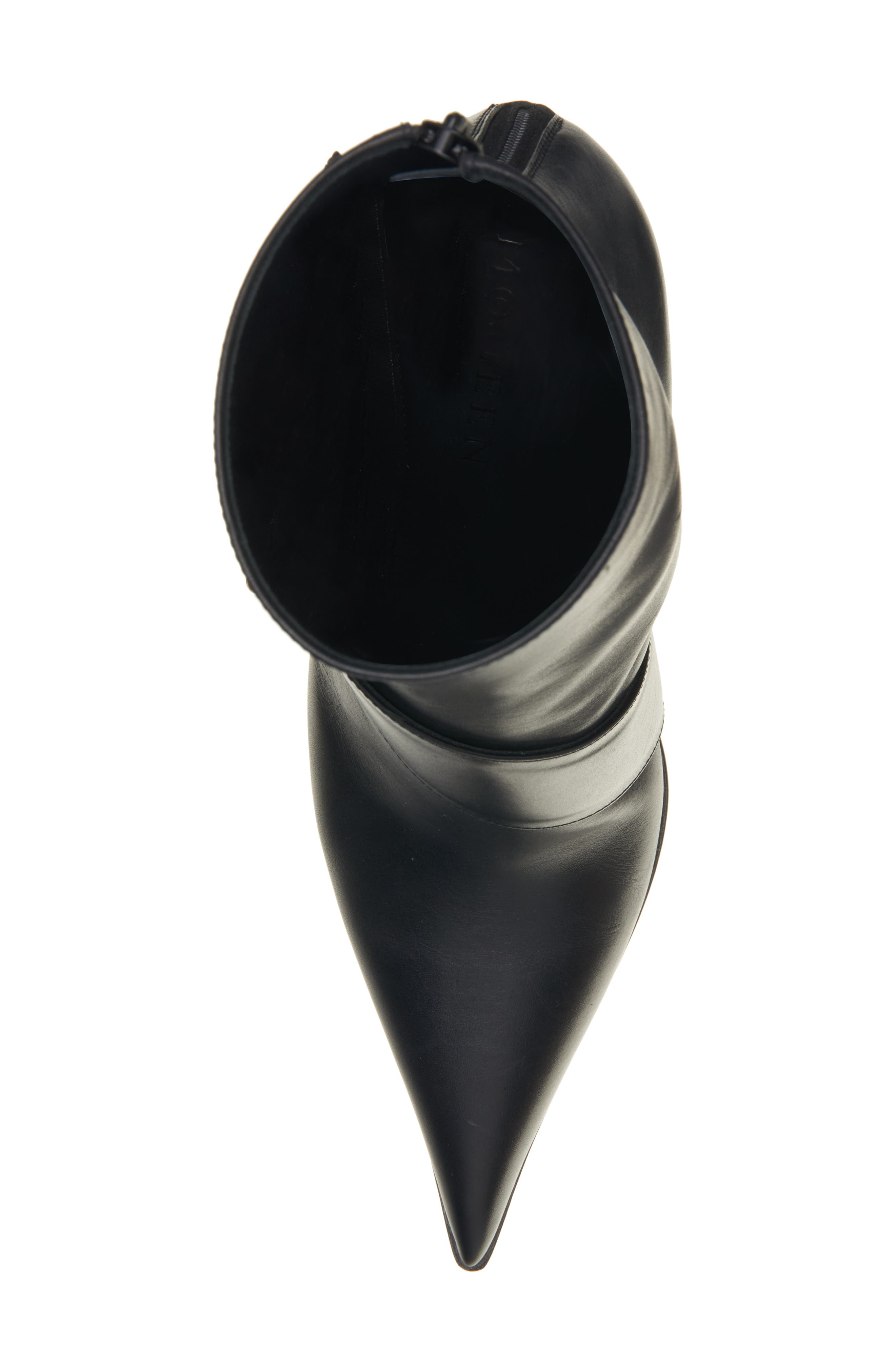 McQueen Heron Pointed Toe Bootie in Black/Silver at Nordstrom - 5