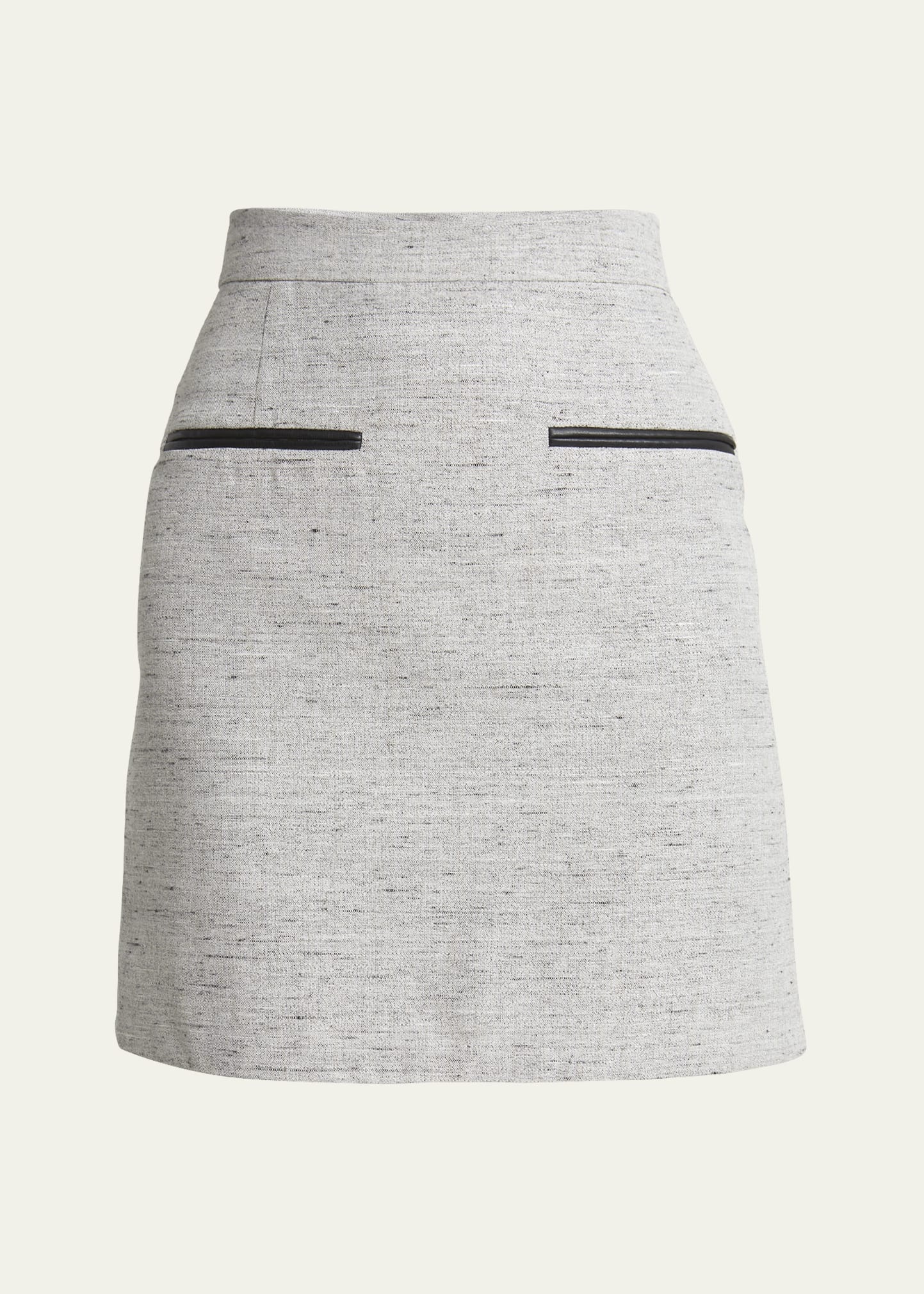 Judith Melange Linen Mini Suiting Skirt - 1