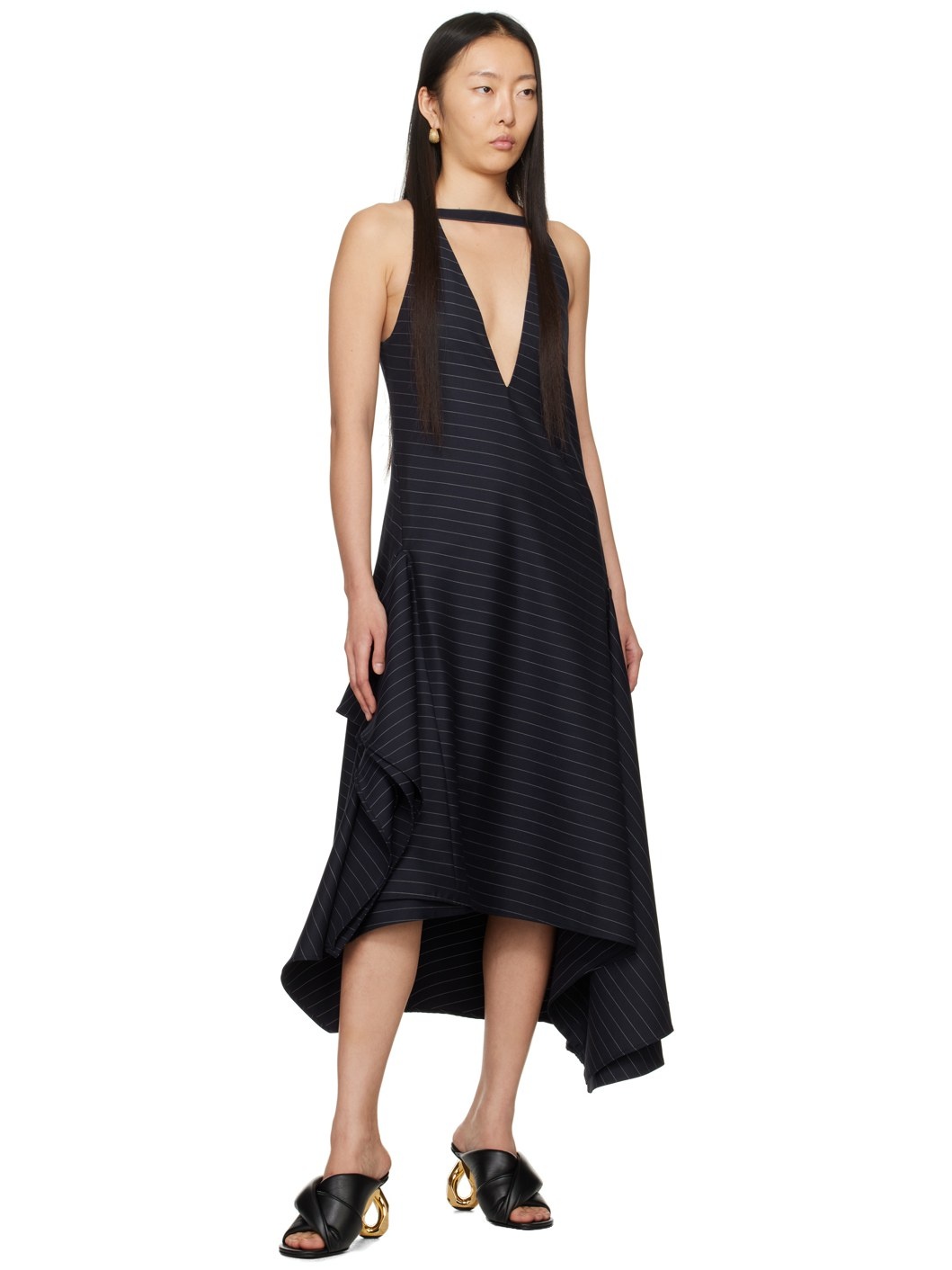 Navy Layered Maxi Dress - 4