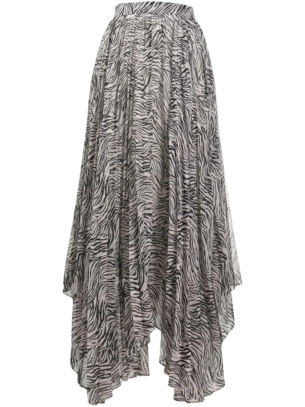 zebra-print pleated skirt - 1