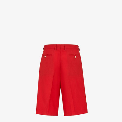 FENDI Red wool pants outlook