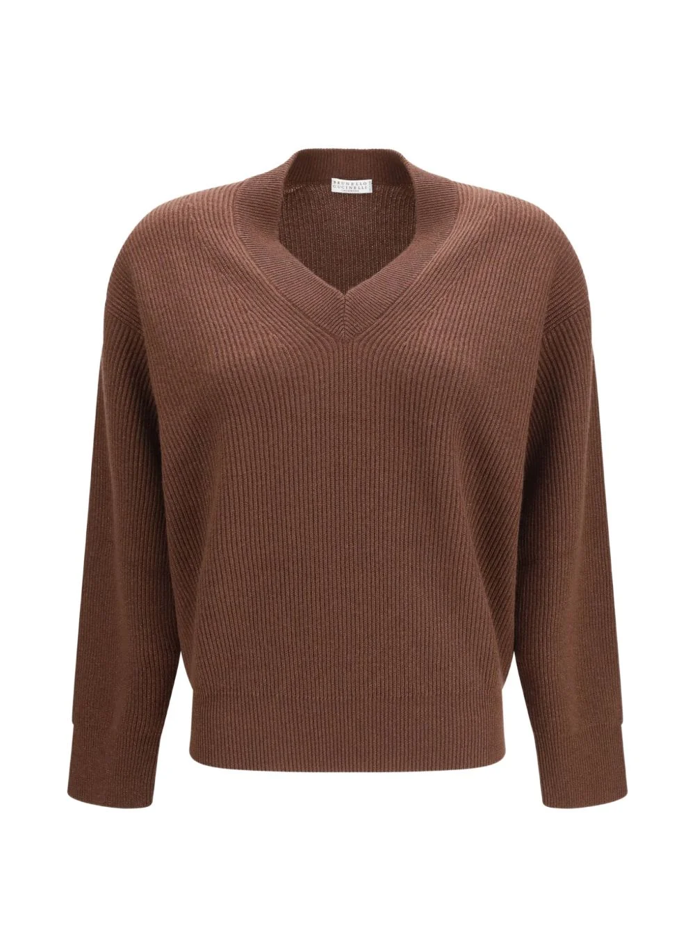 ribbed-knit V-neck sweater - 1