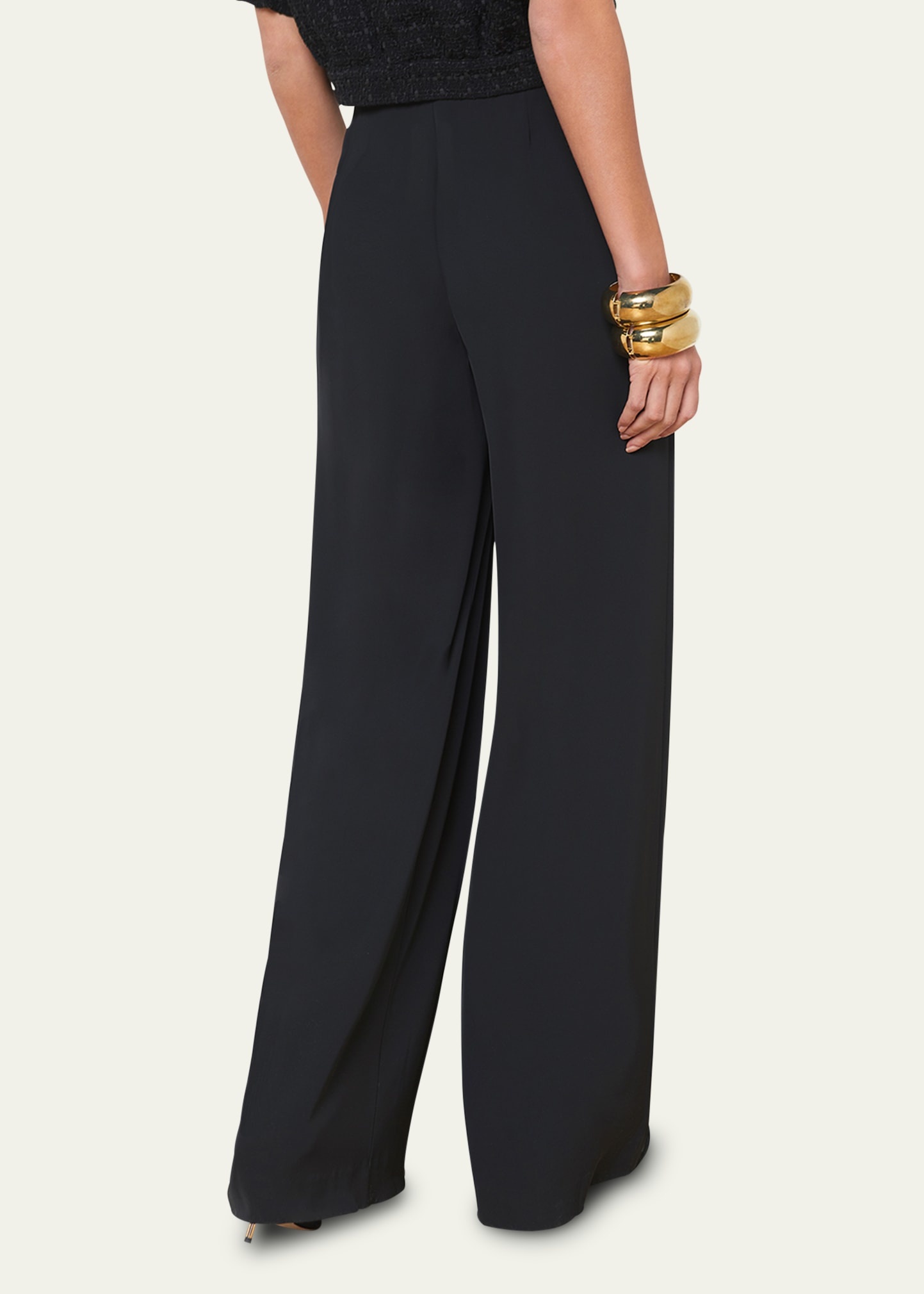 Nova Mid-Rise Wide-Leg Pleated Pants - 3