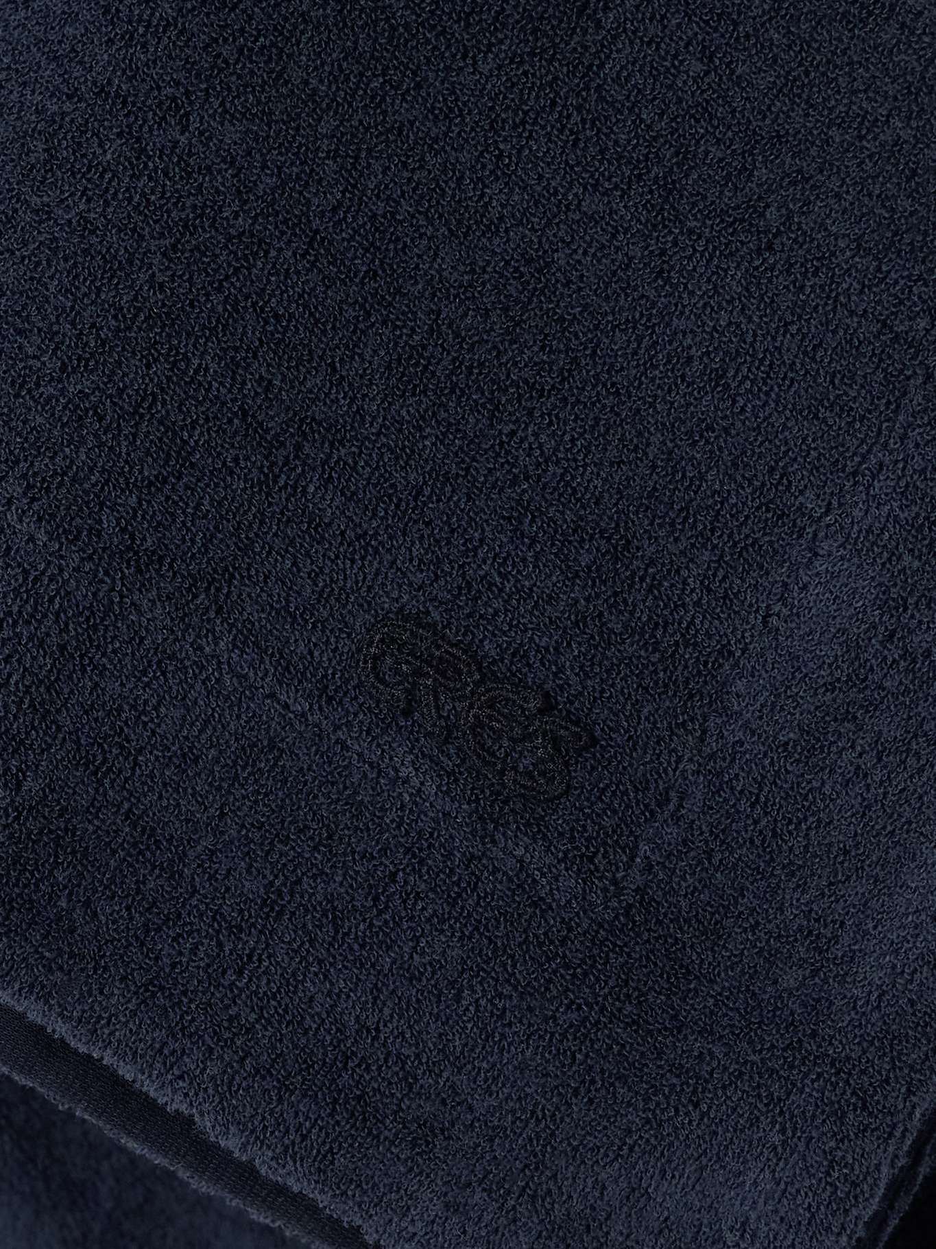Cotton-terry mini dress Navy - 4