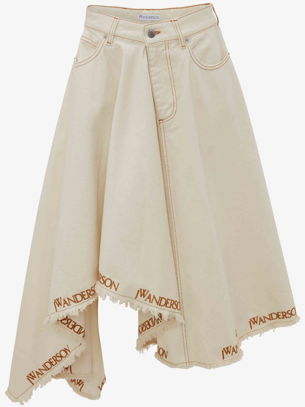 ASYMMETRIC LOGO HEM SKIRT - 1
