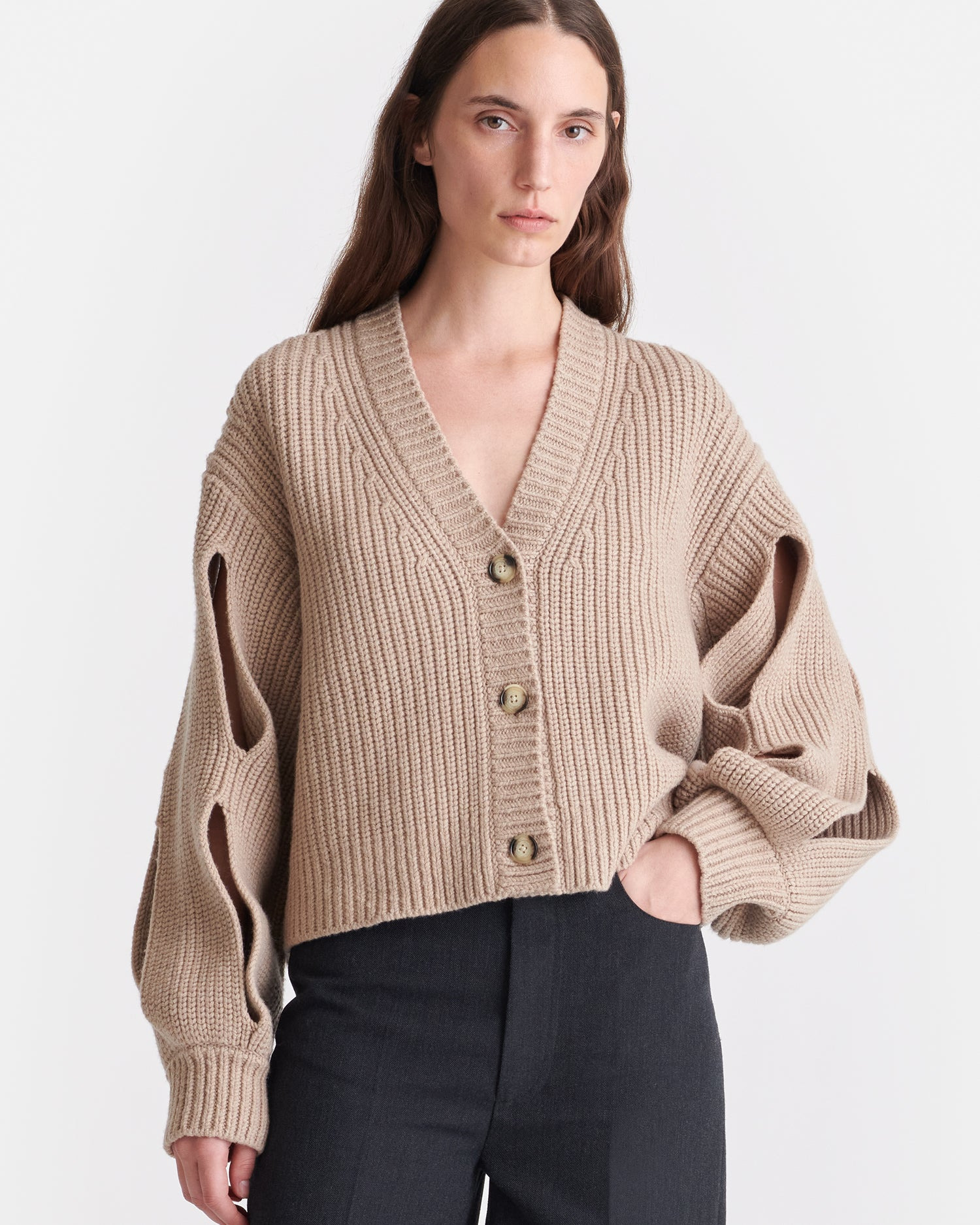Cropped Cashmere-Blend Cardigan - 3