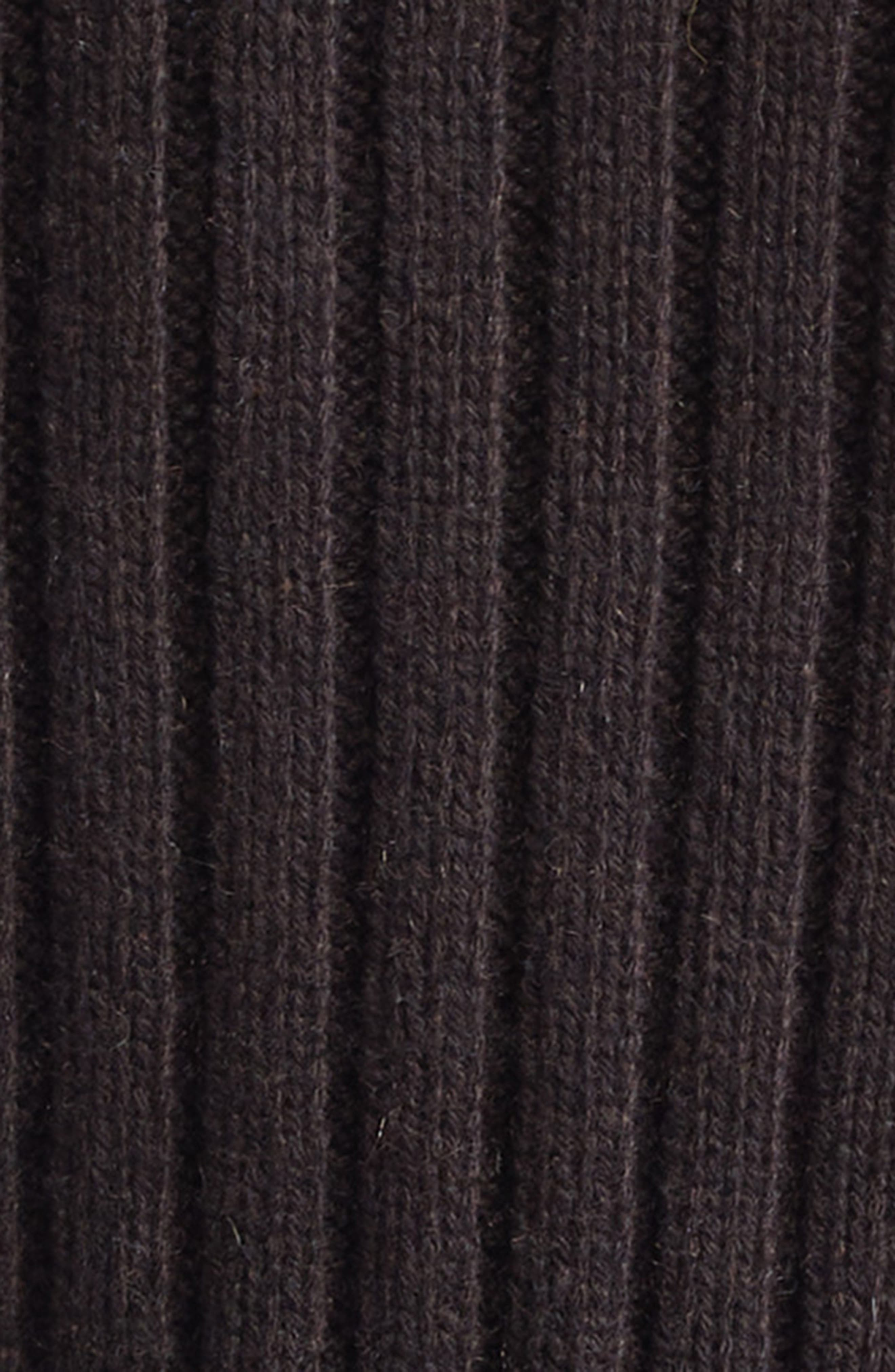 Brandon Maxwell The Ryan Rib Recycled Cashmere Scarf Sweater in Chocolate Brown at Nordstrom - 7