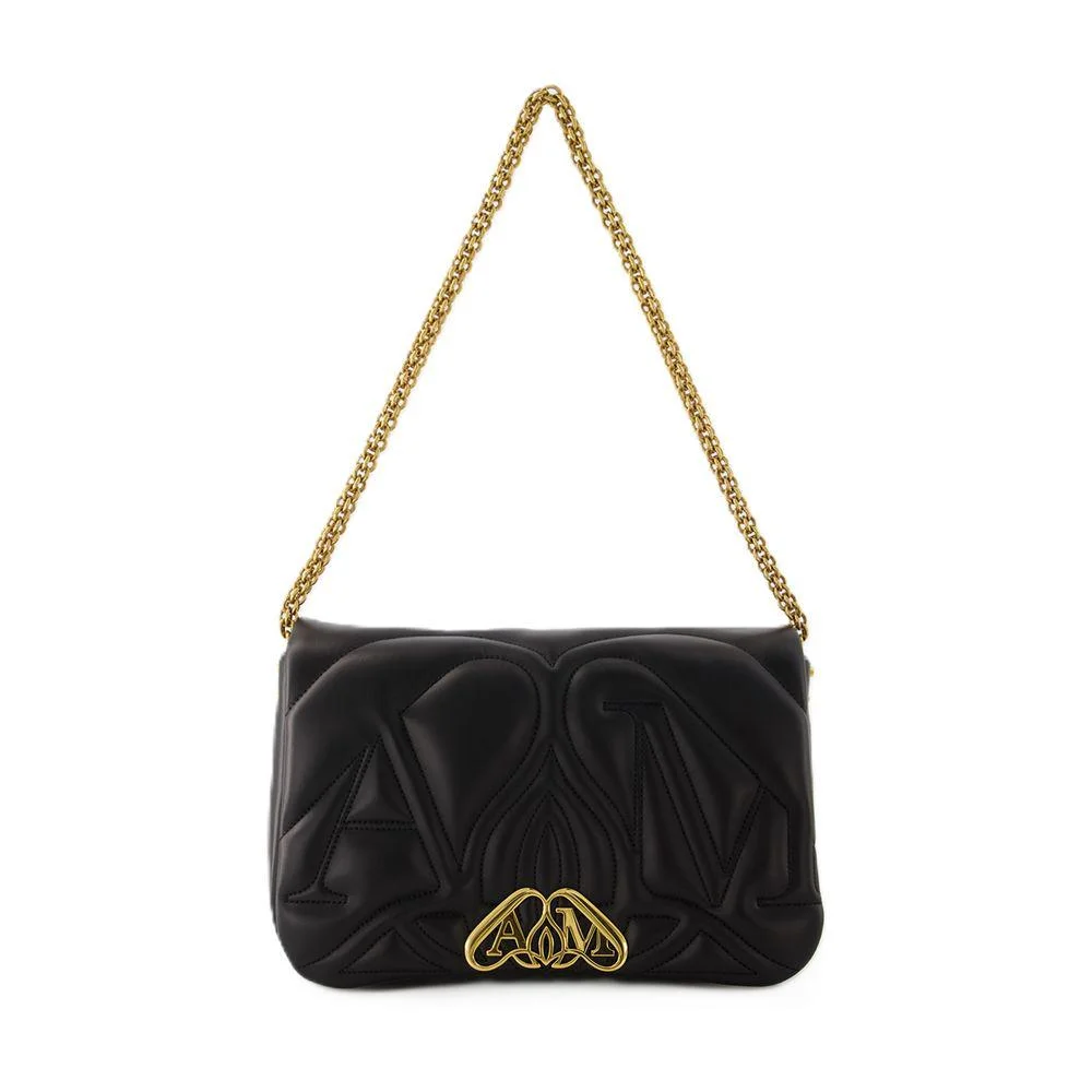 ALEXANDER MCQUEEN SEAL LEATHER SHOULDER BAG - 1