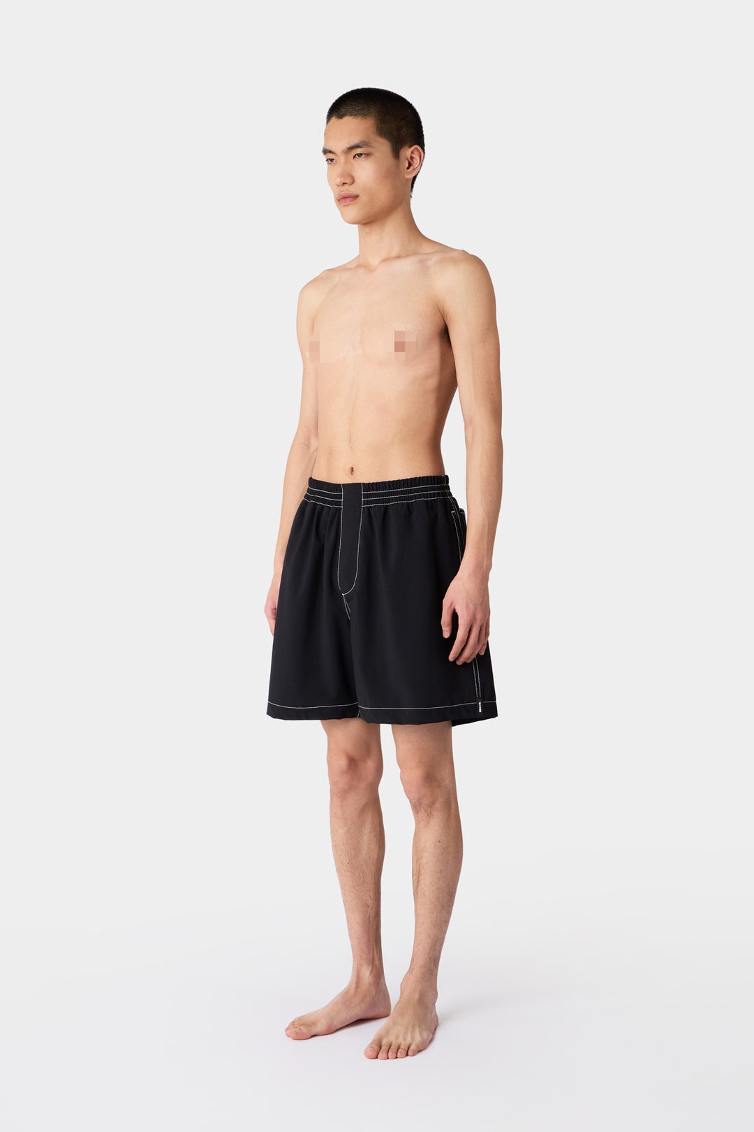 ELASTIC SHORT PANTS / black - 1