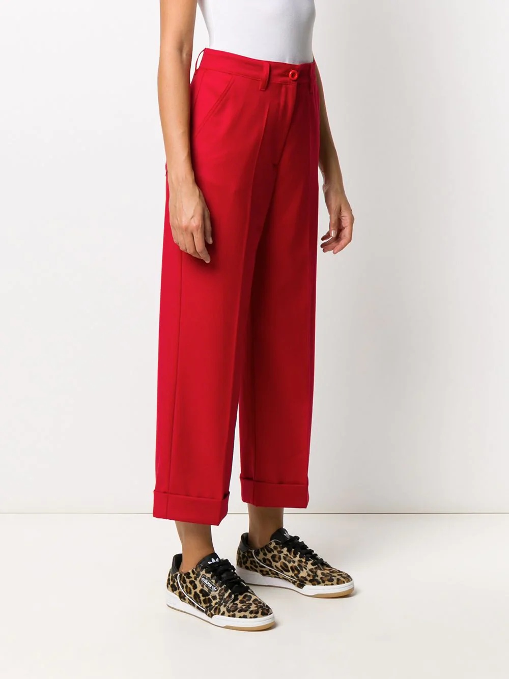 wide leg cropped trousers - 3