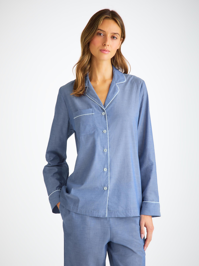 Women's Pajamas Amalfi Cotton Batiste Denim 3