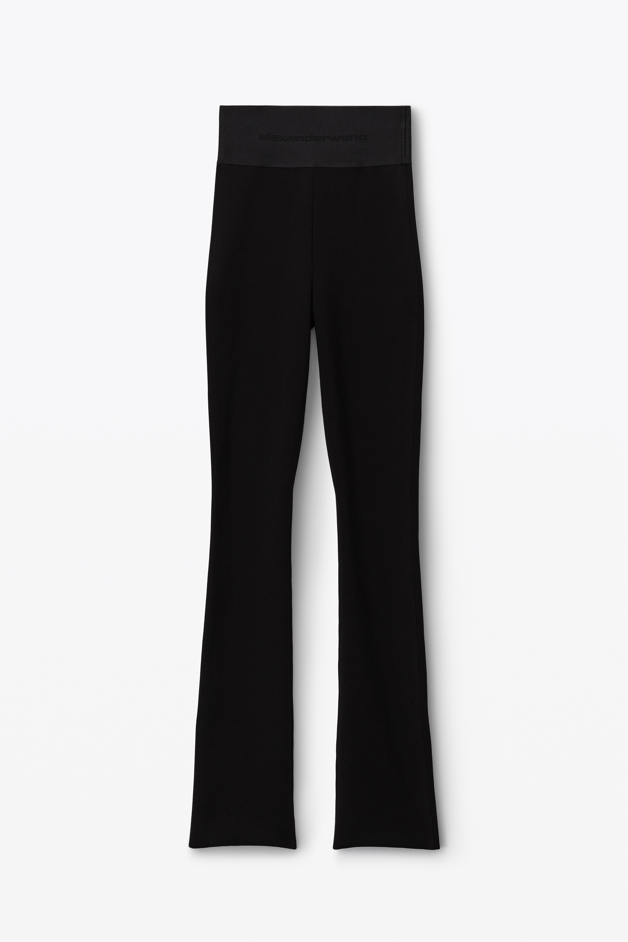 logo elastic waistband bootcut pant - 1