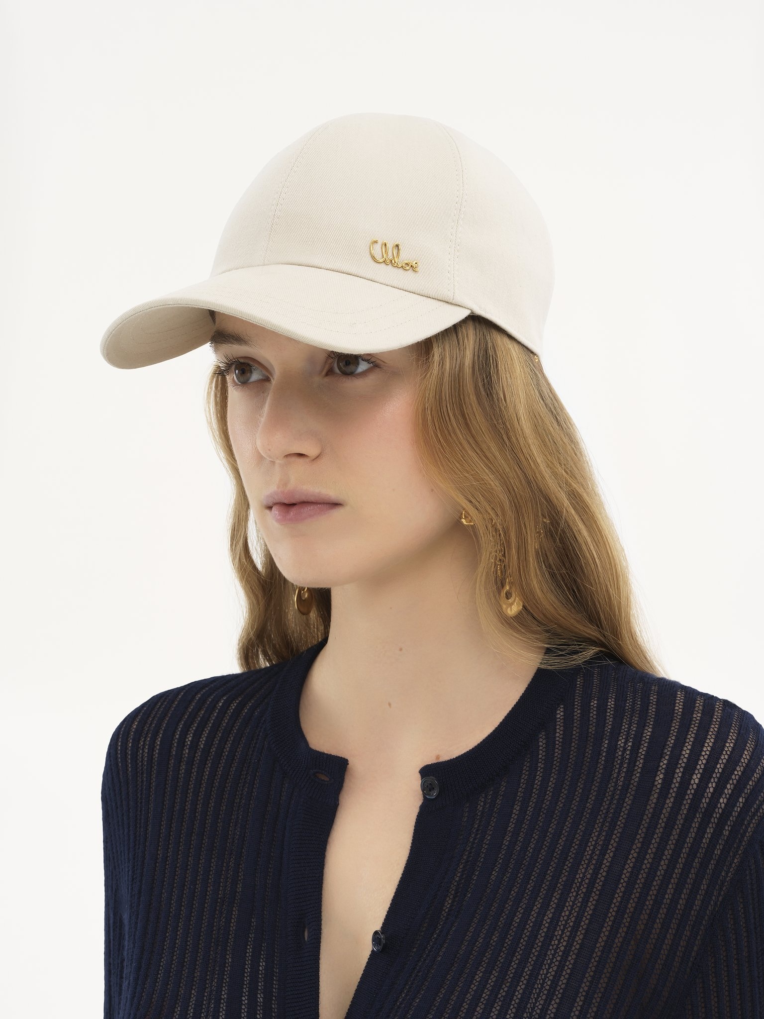 THE CHLOÉ ICONIC CAP IN COTTON CANVAS - 5