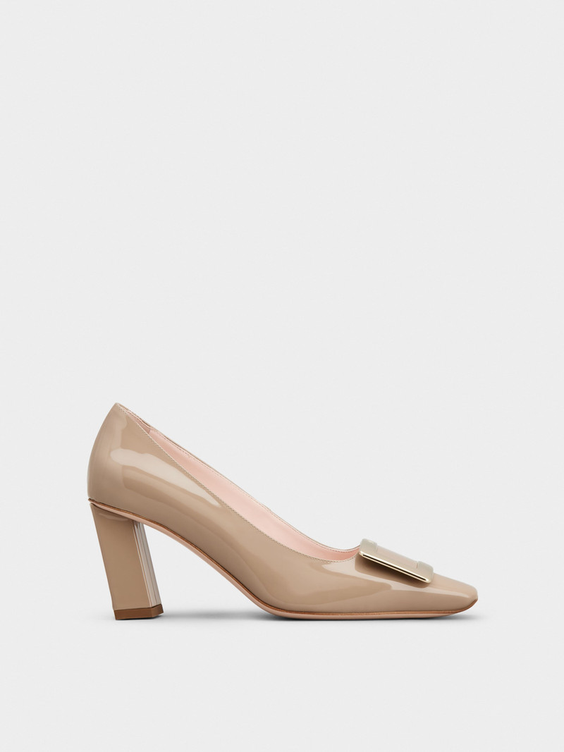 Belle Vivier Metal Buckle Pumps in Patent Leather - 1