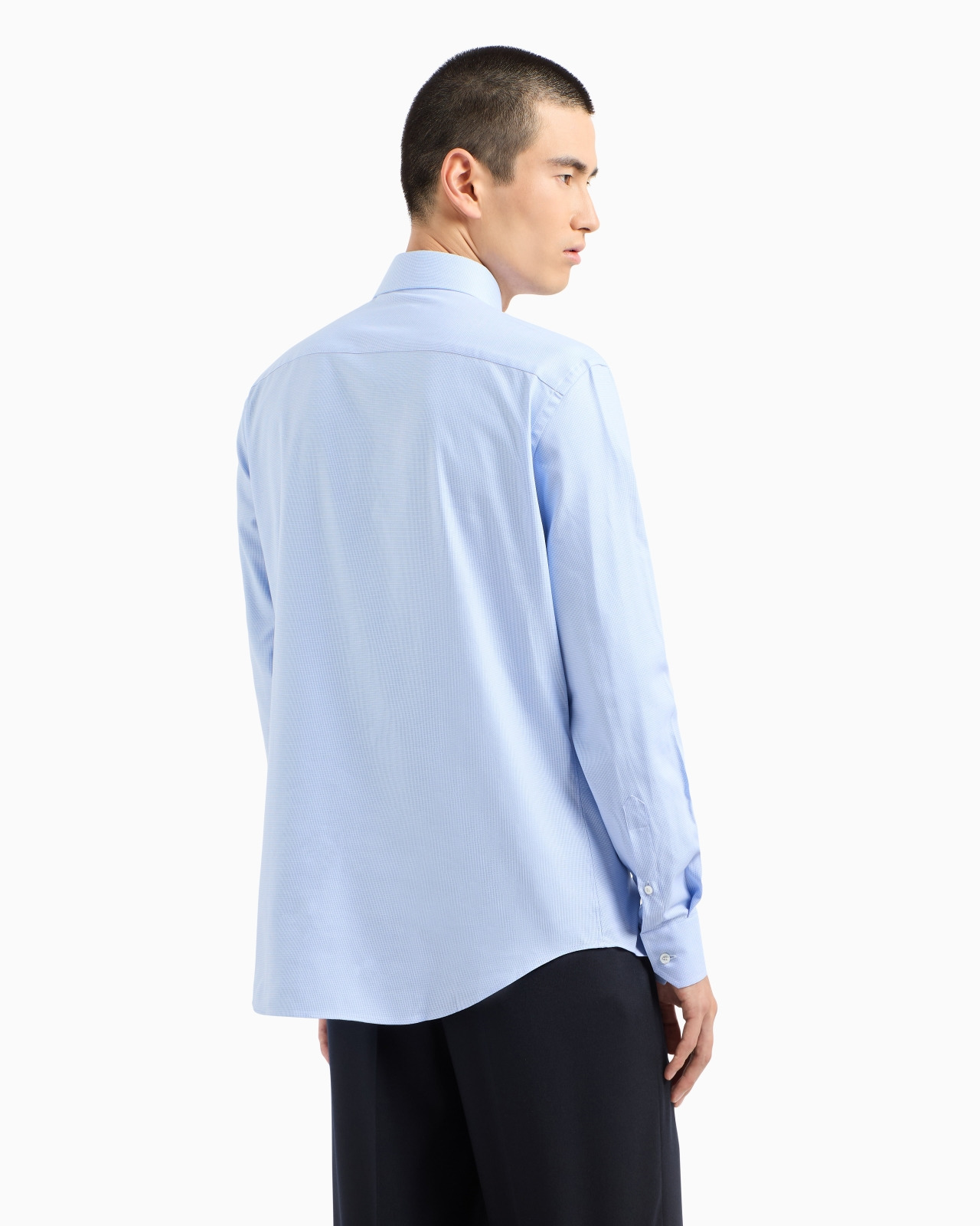 Regular-fit shirt made from micro-armure stretch cotton - 3