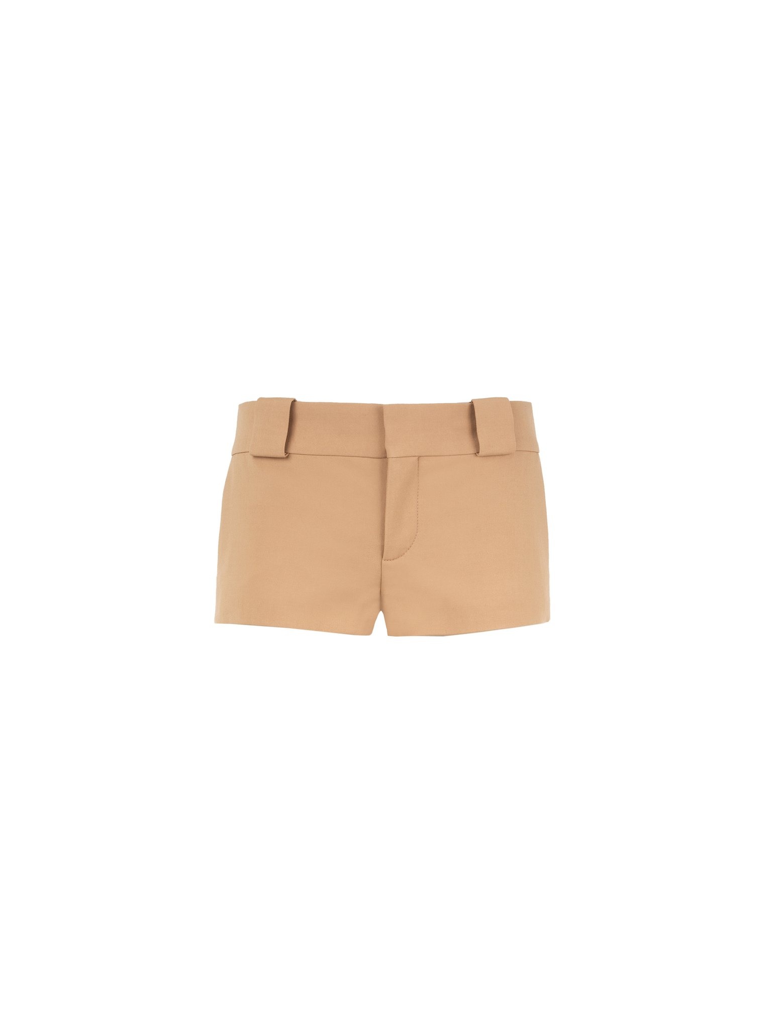 TAILORED MINI SHORTS IN WOOL GRAIN DE POUDRE - 1