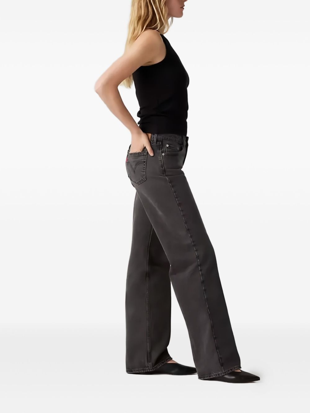 low-rise cotton jeans - 3