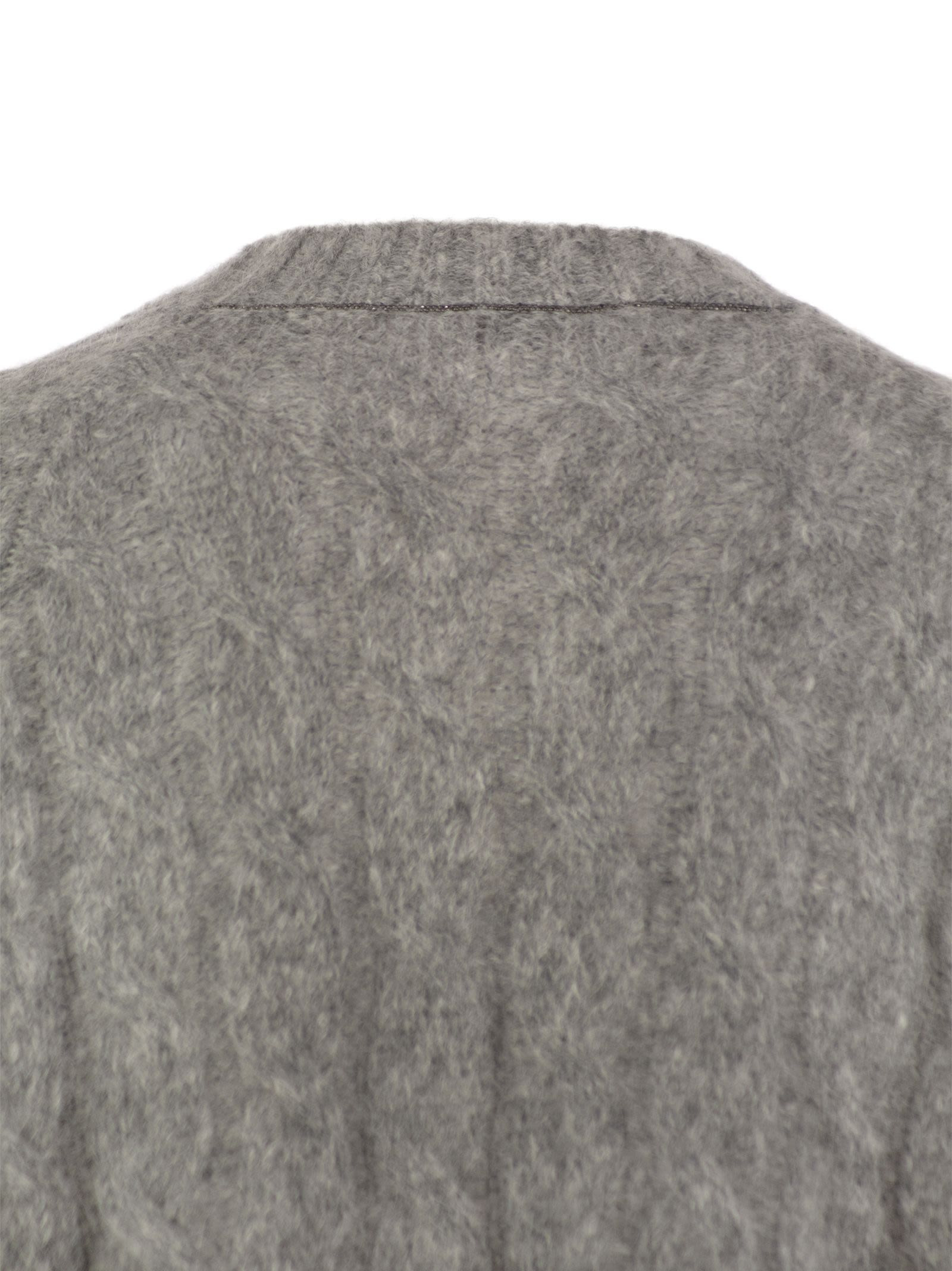 Brunello Cucinelli Women Wool And Mohair Sweater With Monili - 4