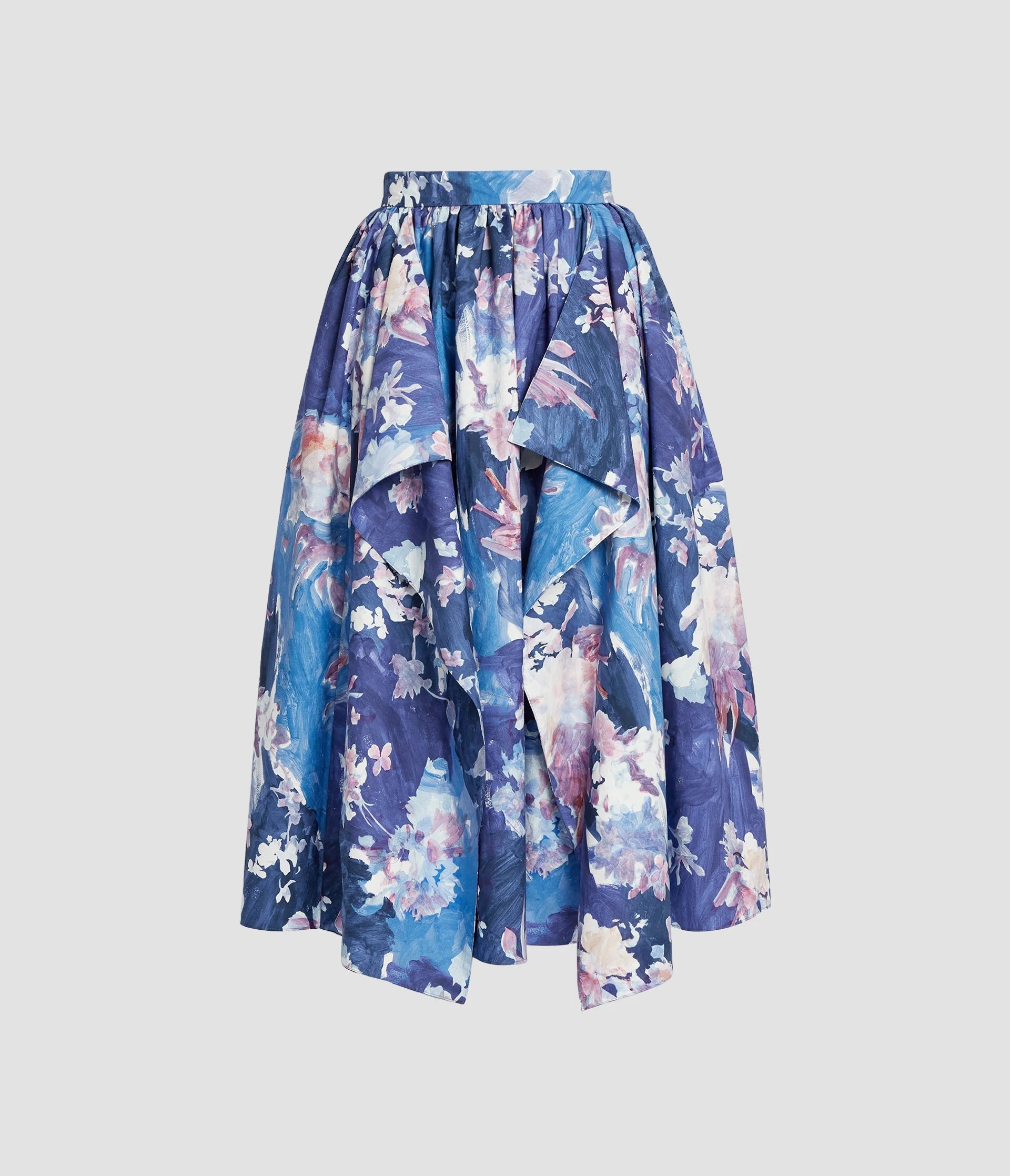 GATHERED MIDI SKIRT - 1