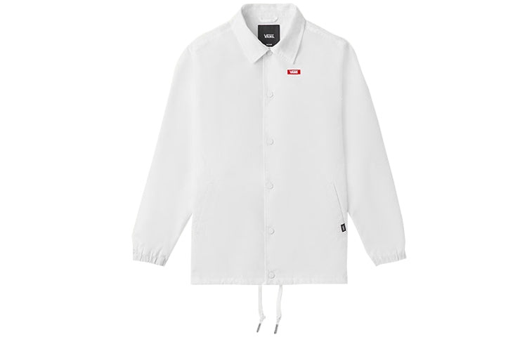 Vans Back Alphabet Logo Printing Jacket Couple Style White VN0A489UWHT - 2