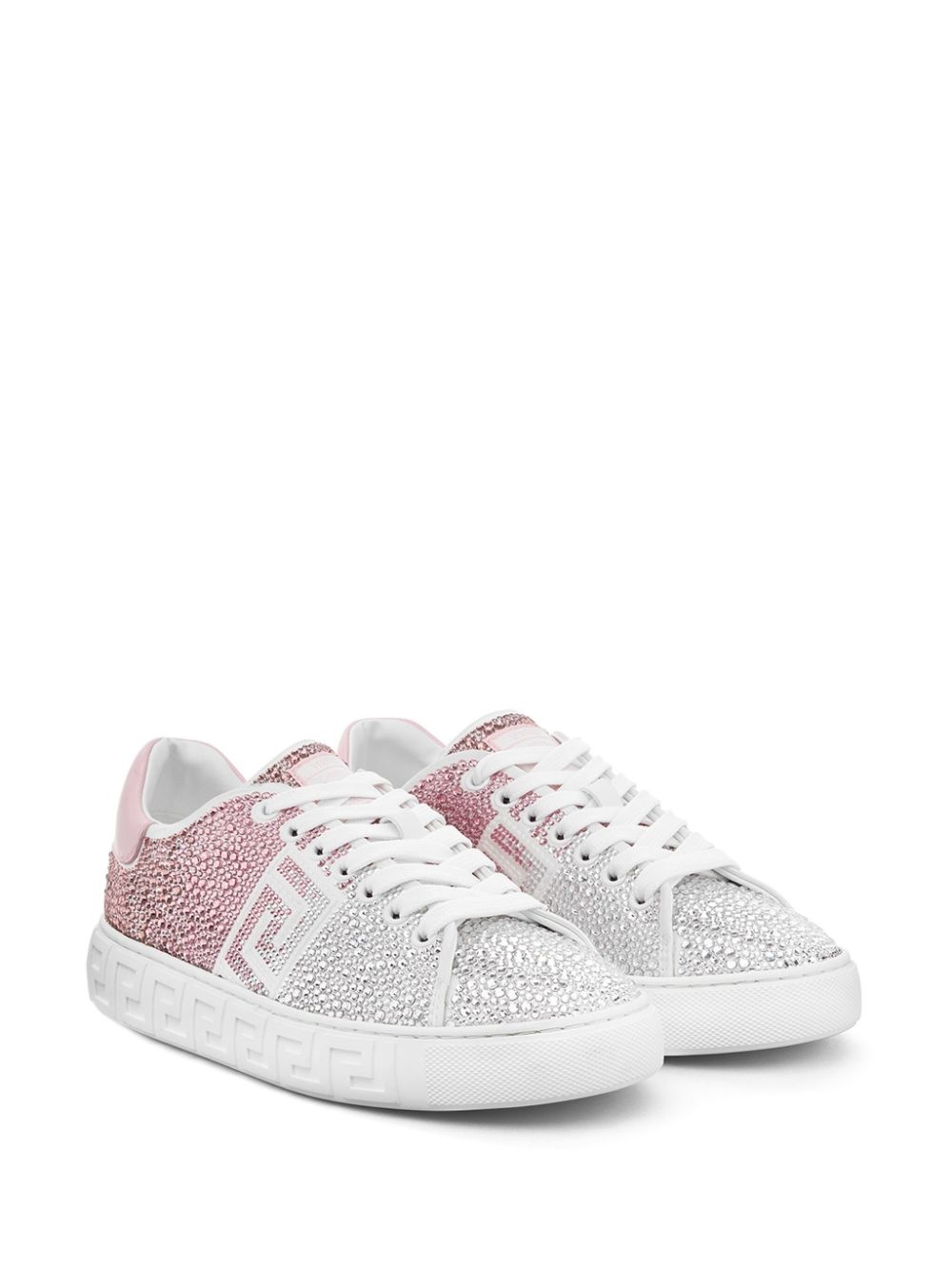 Greca crystal-embellished sneakers - 2