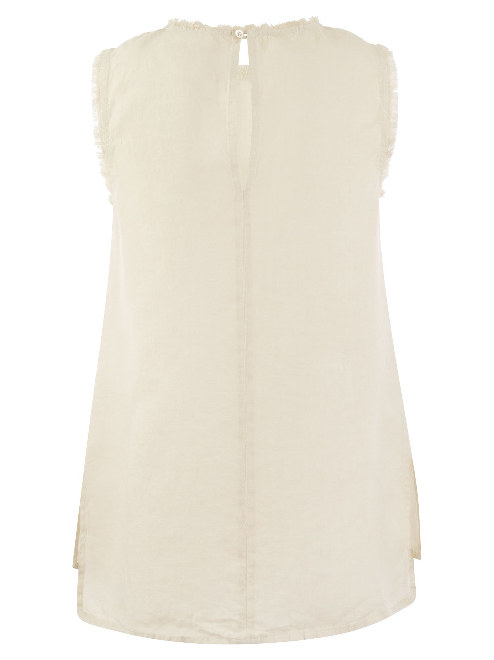 Peserico - Peserico Women Sleeveless Linen Top - 2