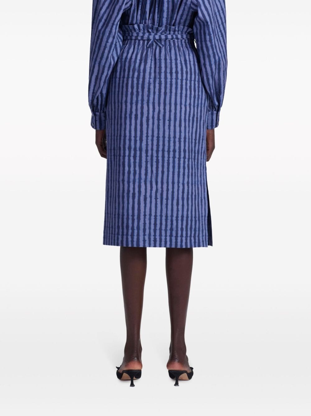 Hiroki striped midi skirt - 5