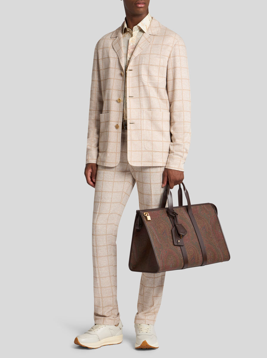 LINEN-BLEND JERSEY SHACKET - 3