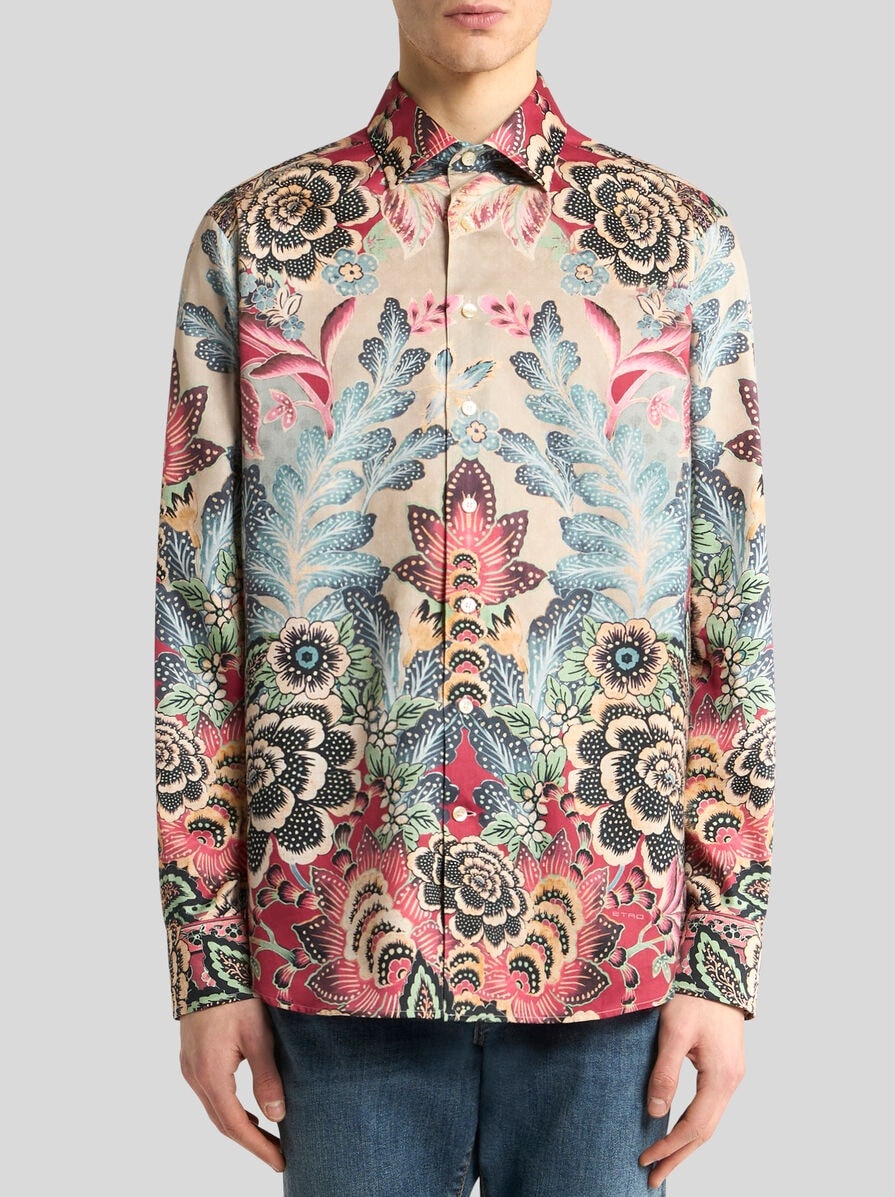 COTTON SHIRT WITH PLACED PRINT - 2