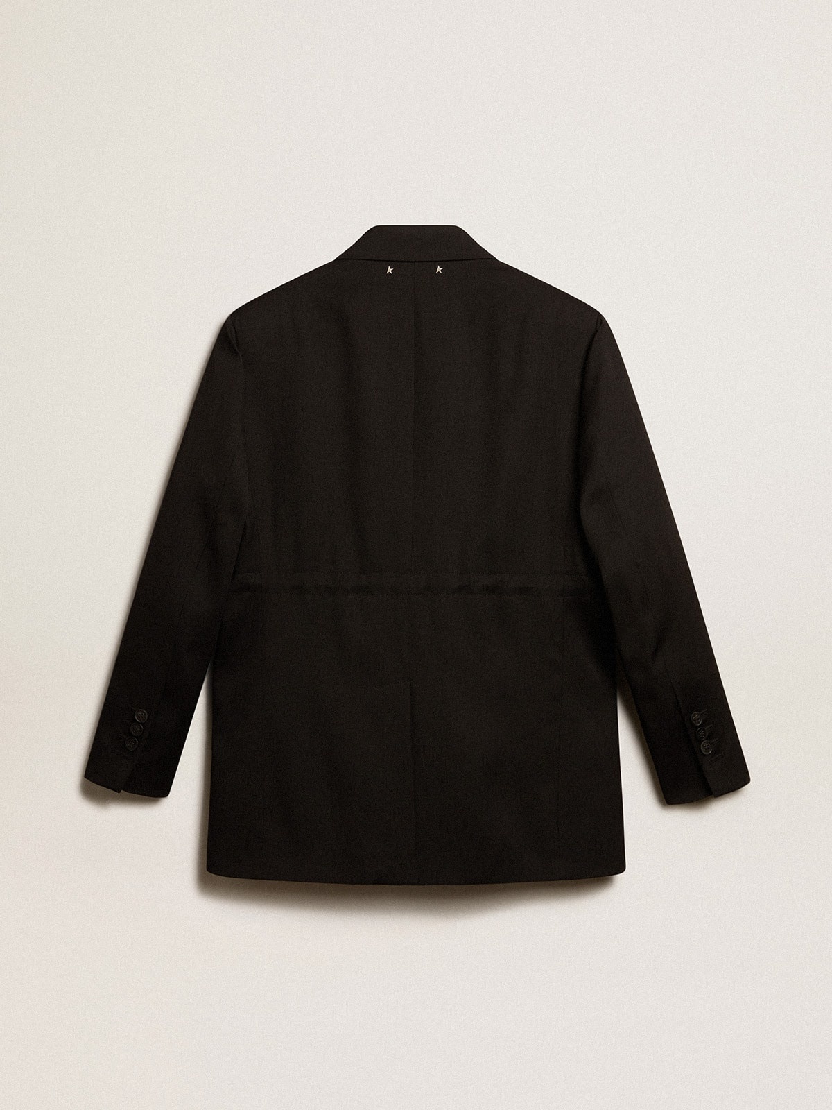 Women’s tuxedo jacket in black wool gabardine - 5