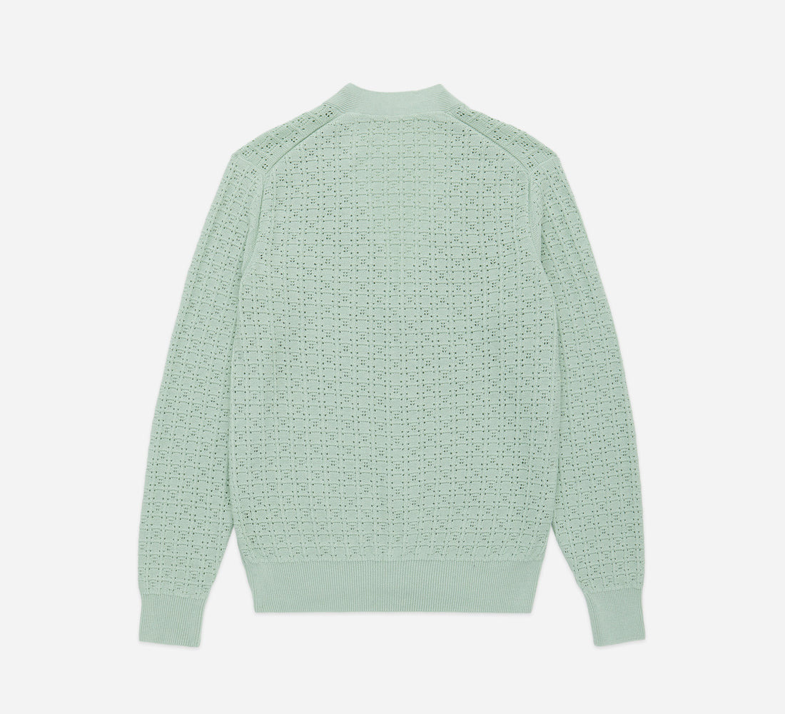 Classic Cardigan - Seafoam Domino - 2