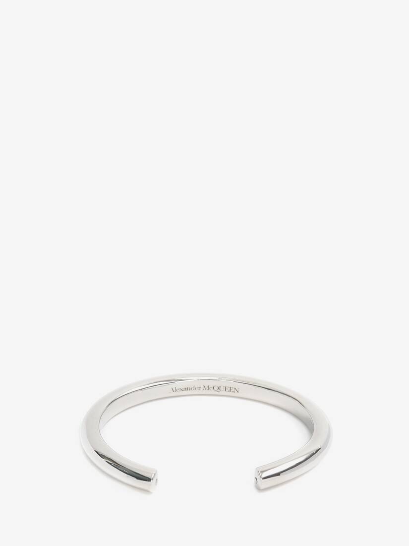 Men's Alexander McQueen Cuff in Antique Silver - 4