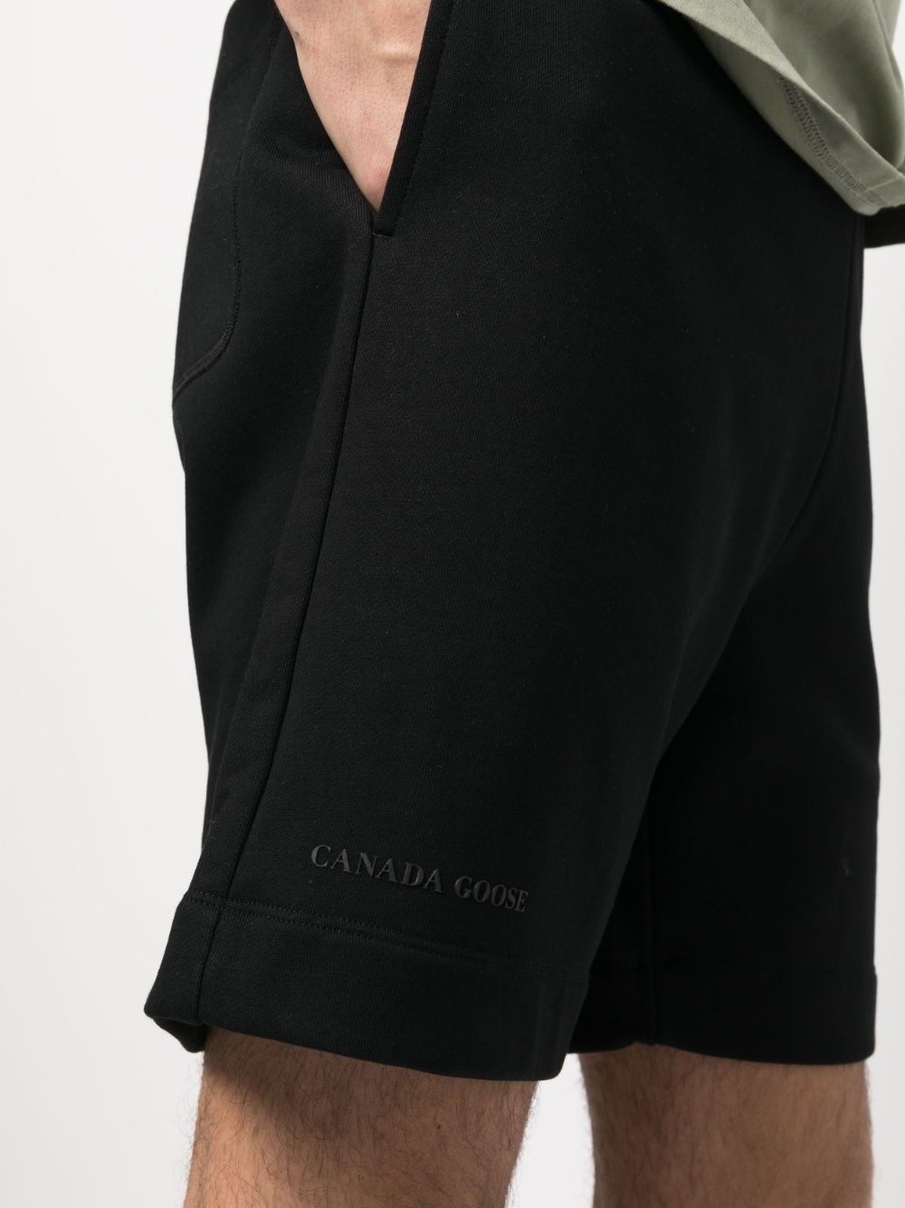 logo-print cotton track shorts - 5