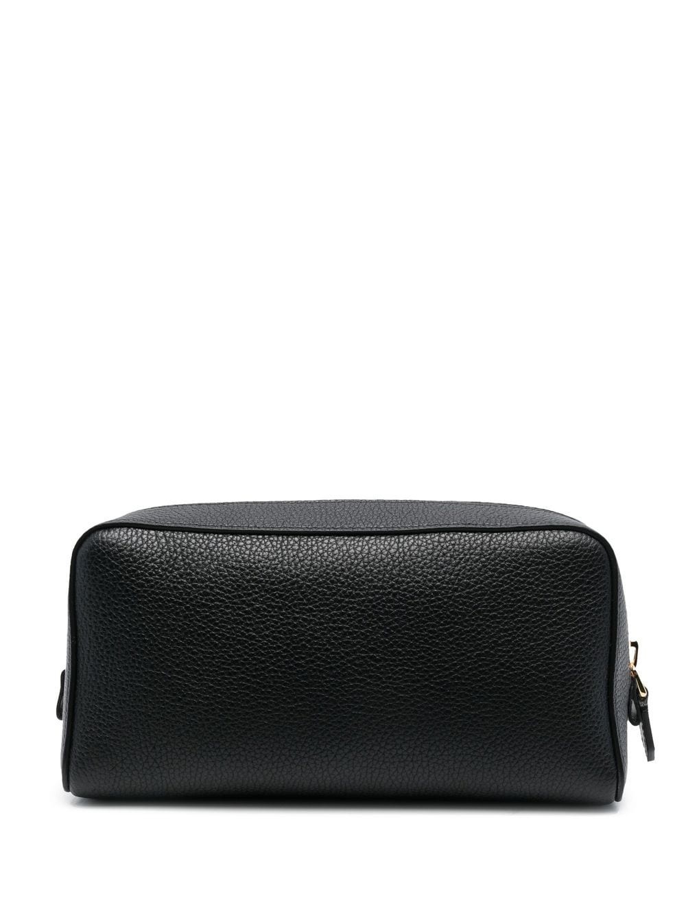 grained-leather logo-stamp wash bag - 2