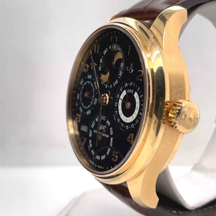 Pre-owned IWC Portuguese Perpetual Calendar Black Dial Men's Watch IW502119 - 3