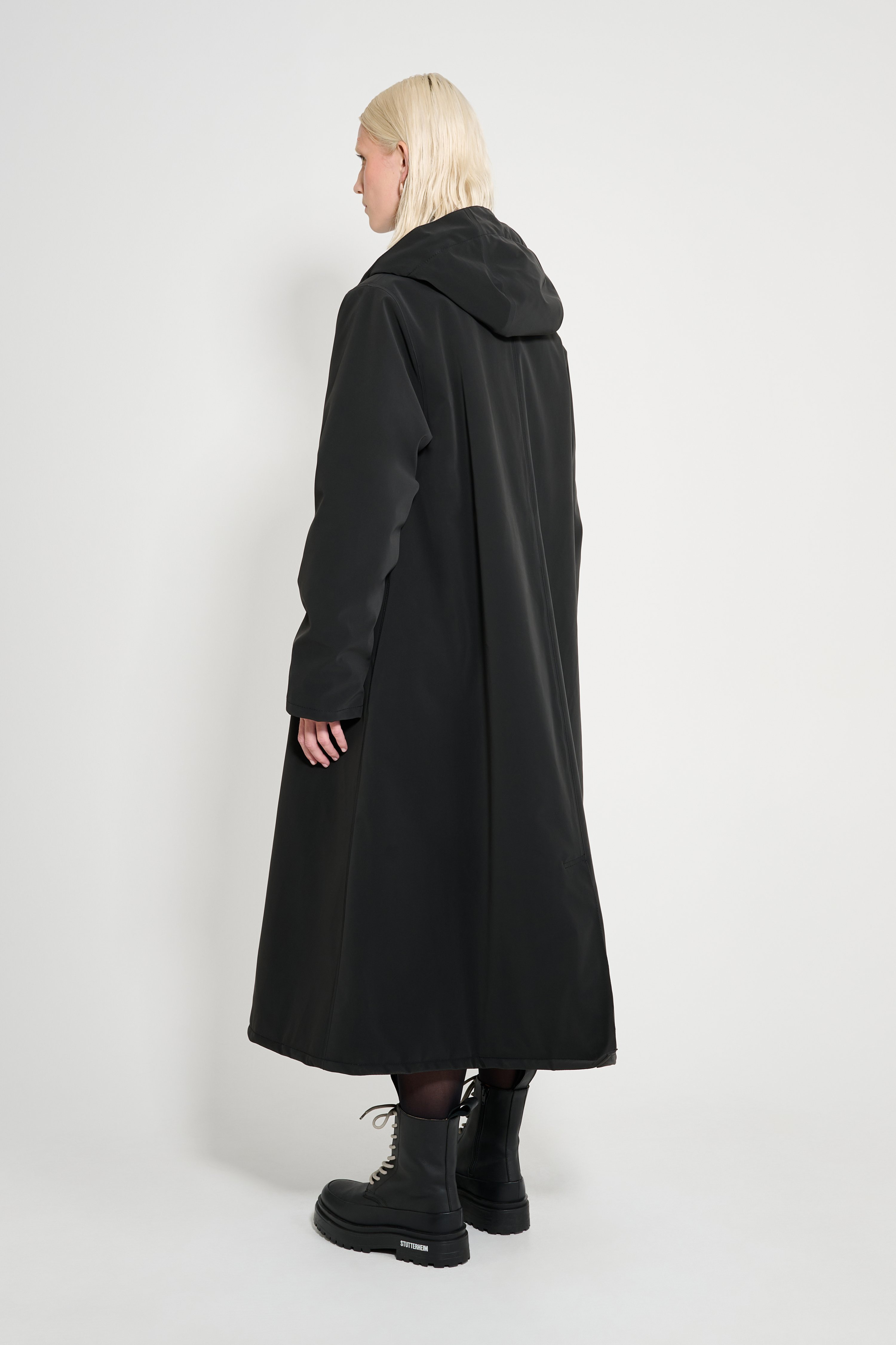 Mosebacke Long Matte Winter Coat Black - 4