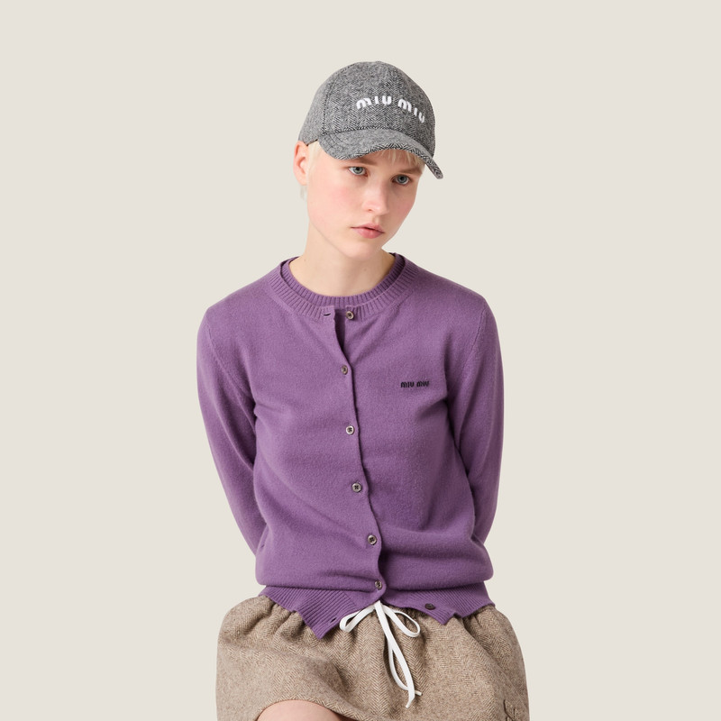 Miu Miu Chevron wool baseball cap outlook