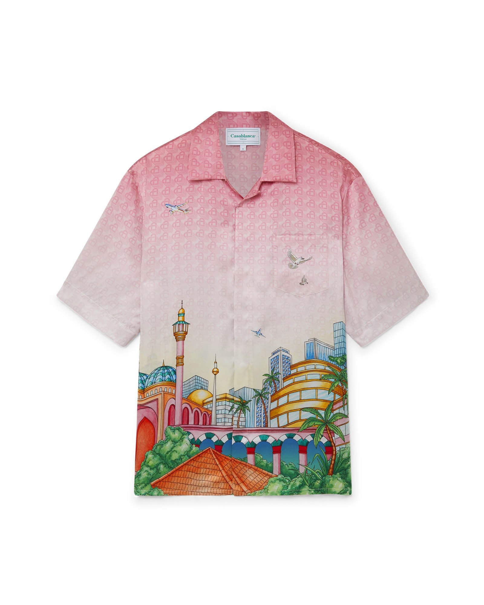 Rainbow monogram silk twill shirt - Casablanca - Men