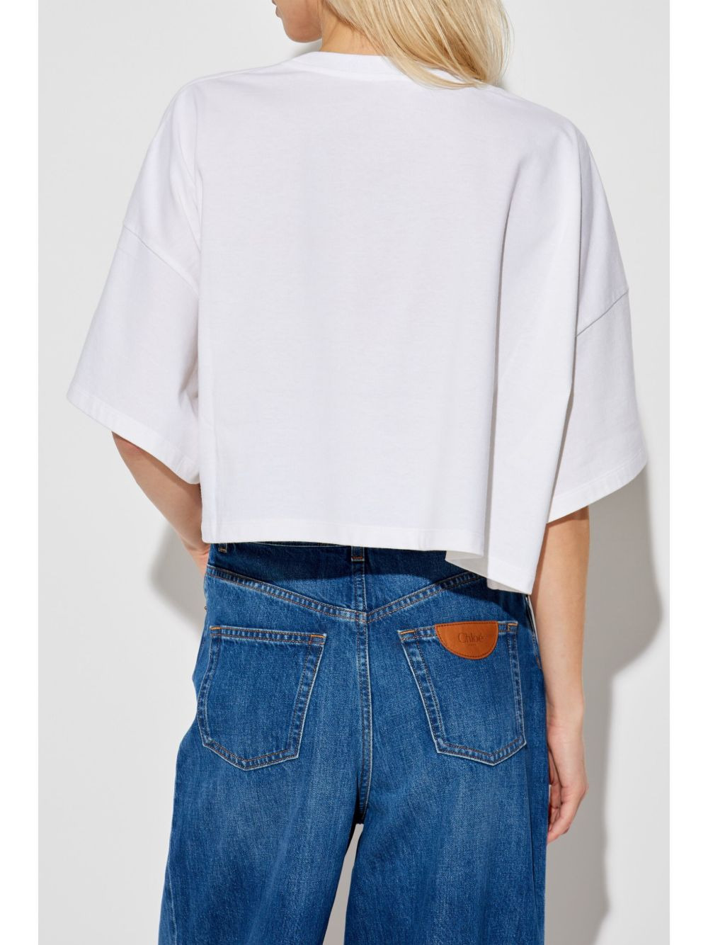 Chloé logo cropped T-shirt - 4