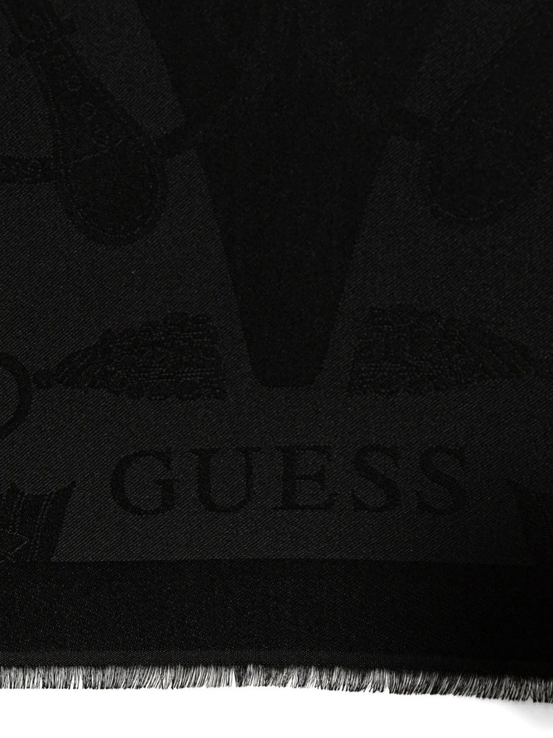 GUESS USA Dita logo frayed scarf outlook